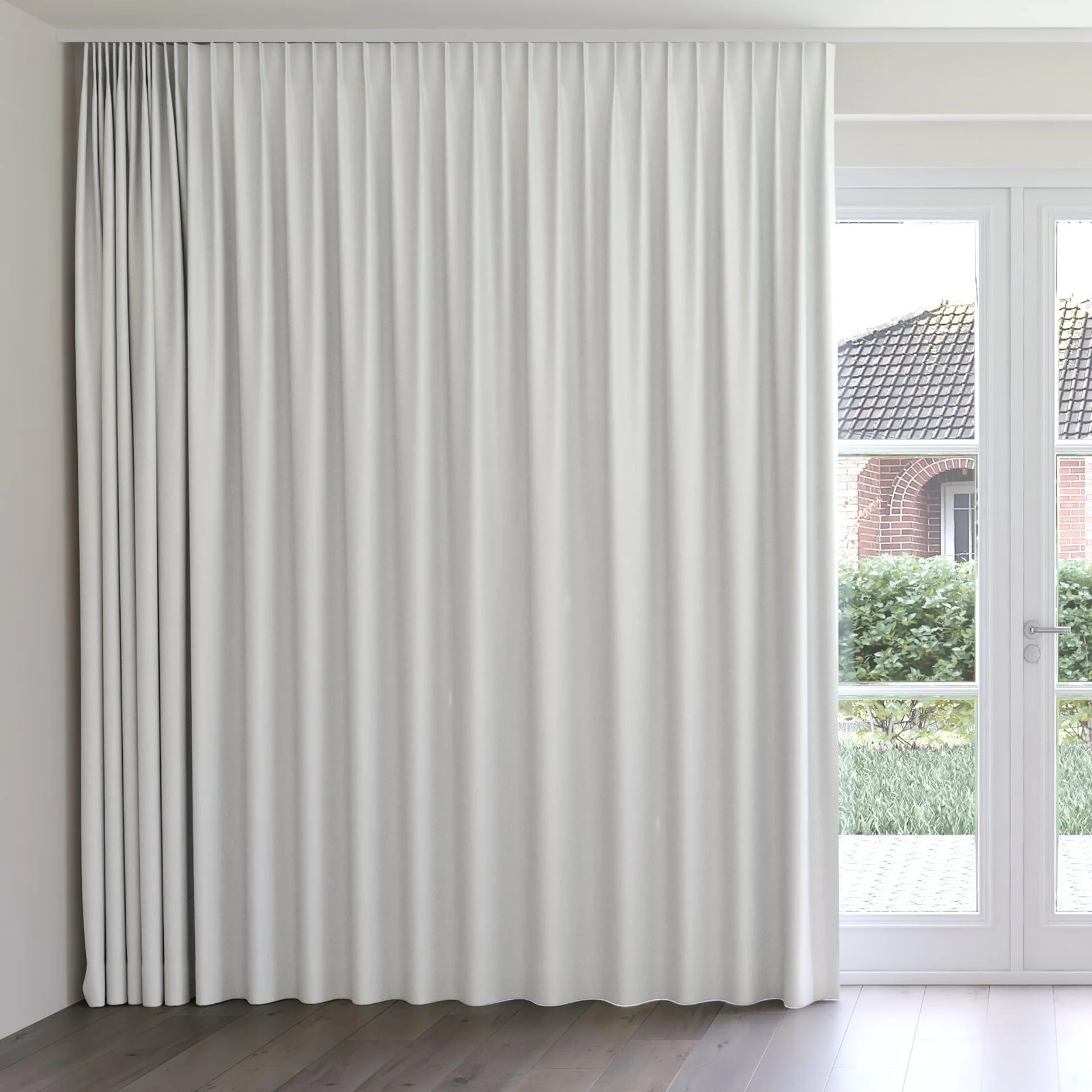 Front view of Dream Weaver 300 Cloud, on curtain rail
