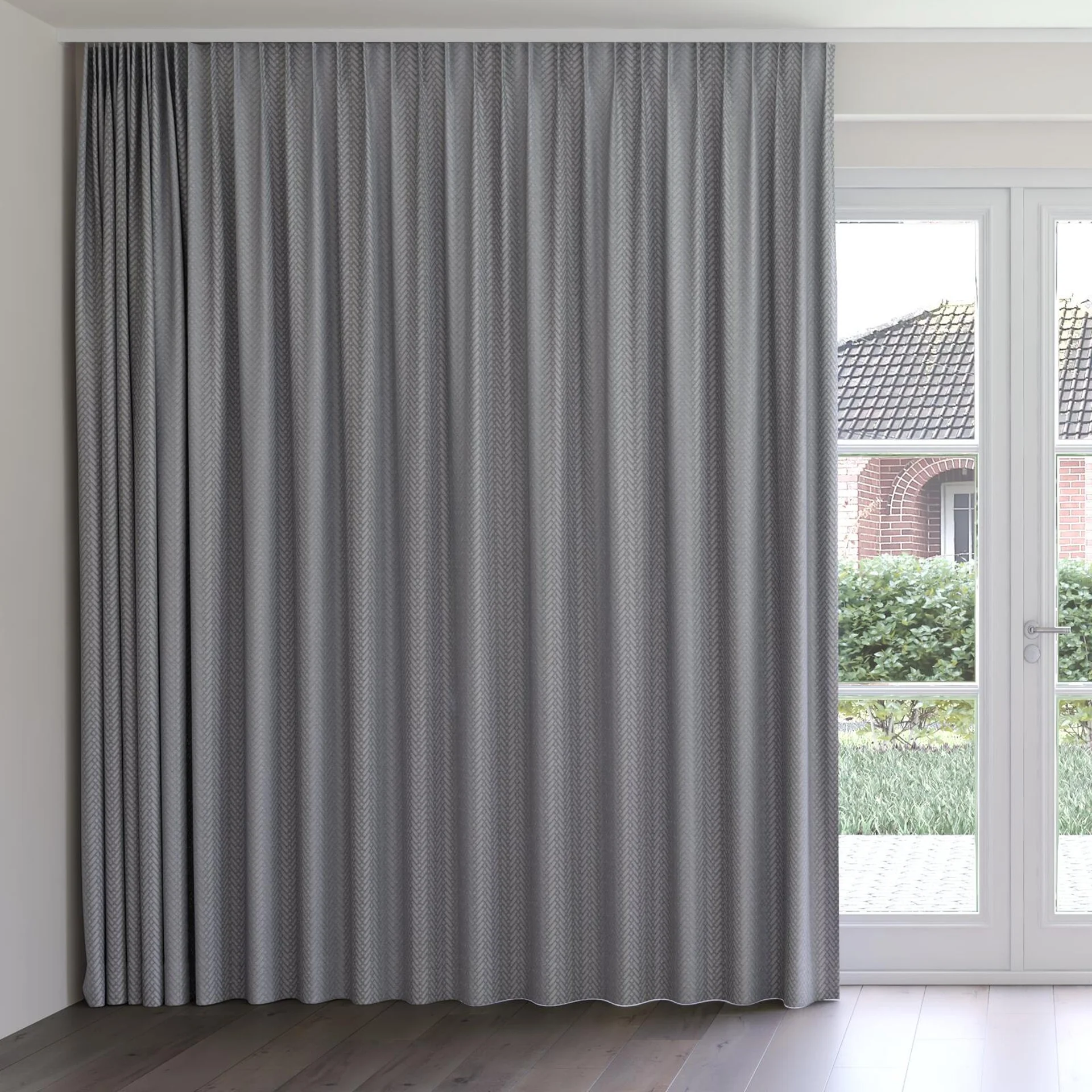 Front view of Laneway Cloud, on curtain rail