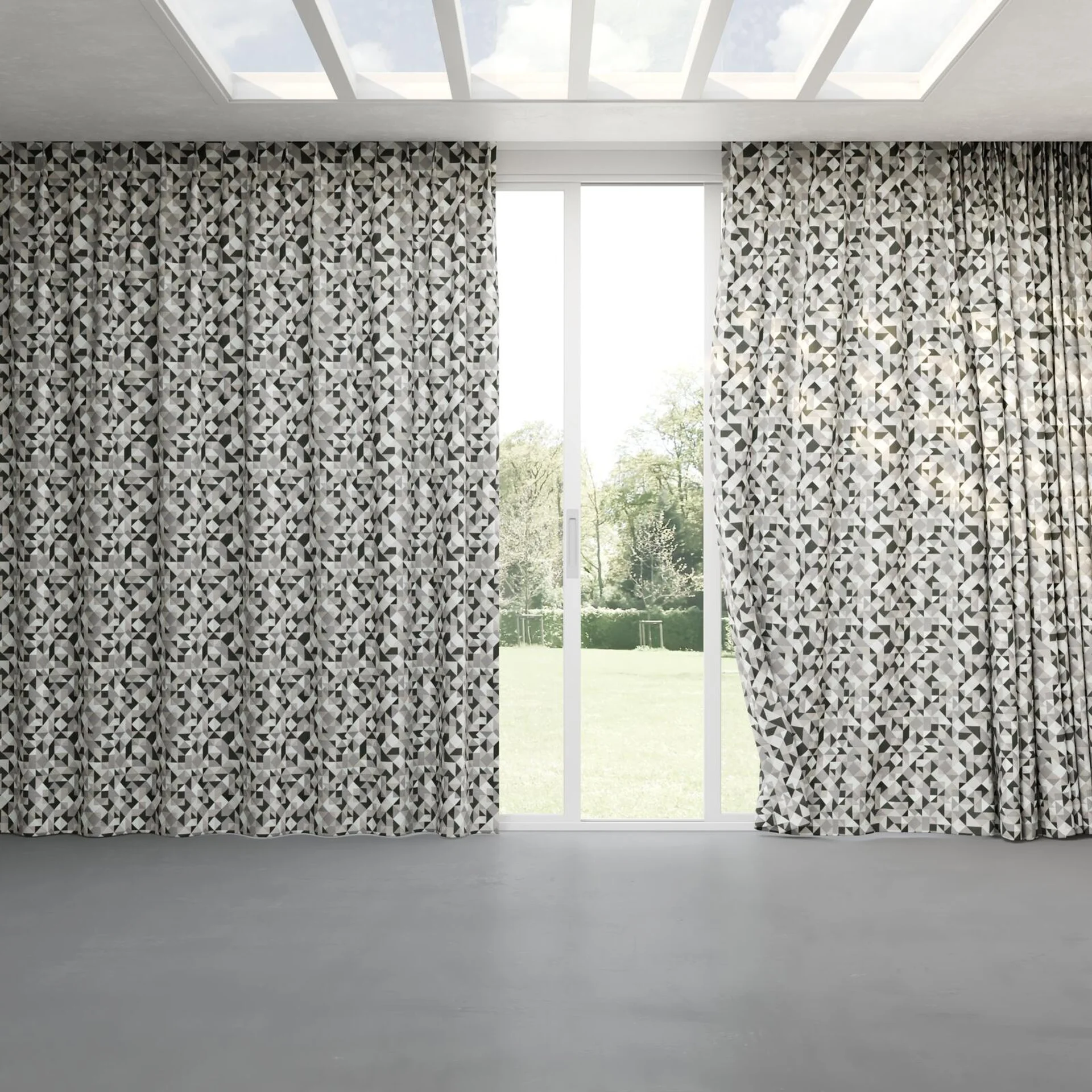 Full view of Junko Silver, pinch pleat