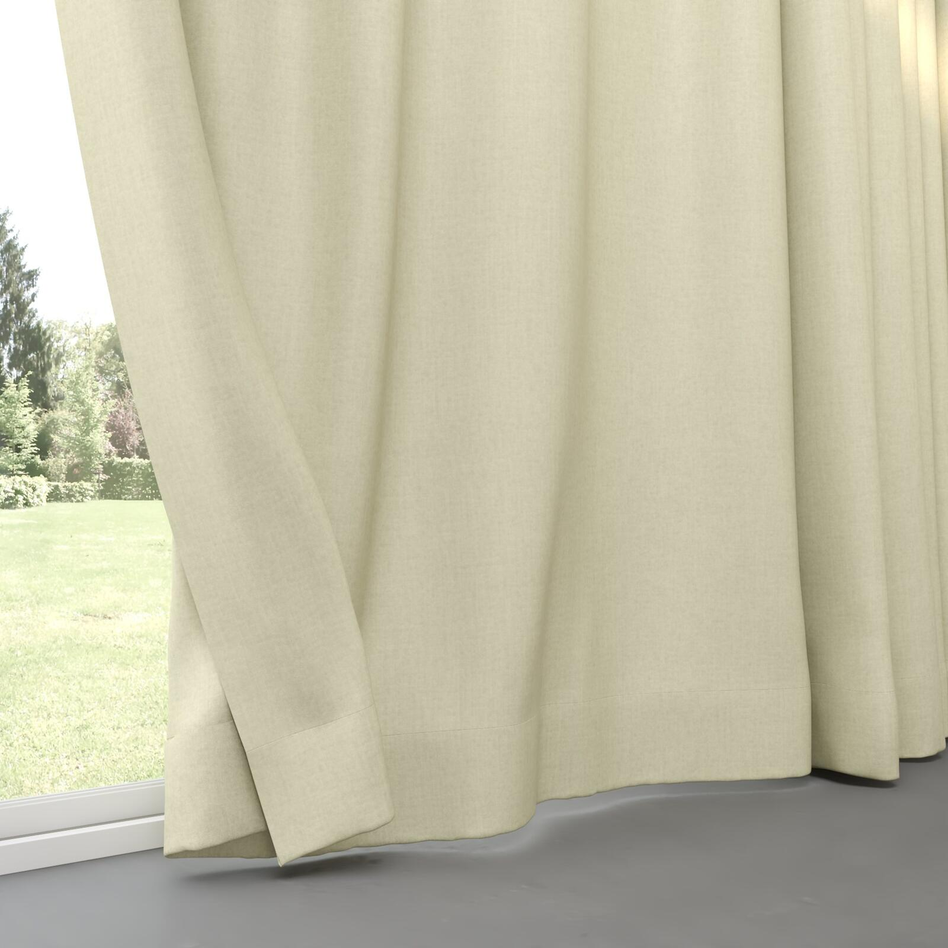 Bottom view of Cushy Dune, pinch pleat