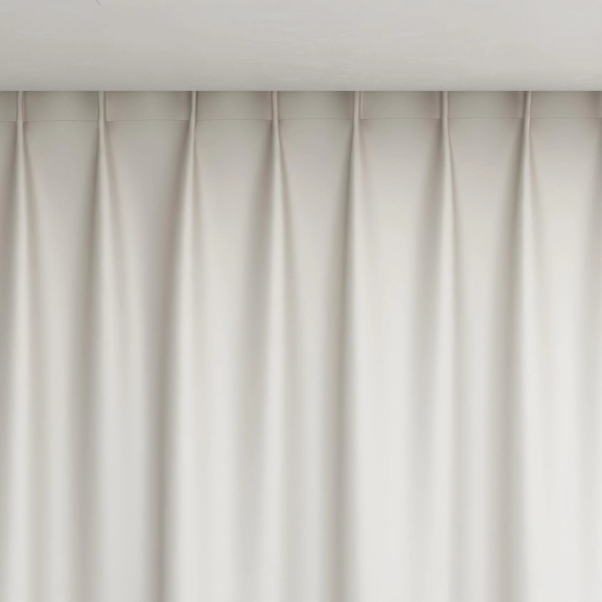 Top view of Sleek Parchment, pinch pleat