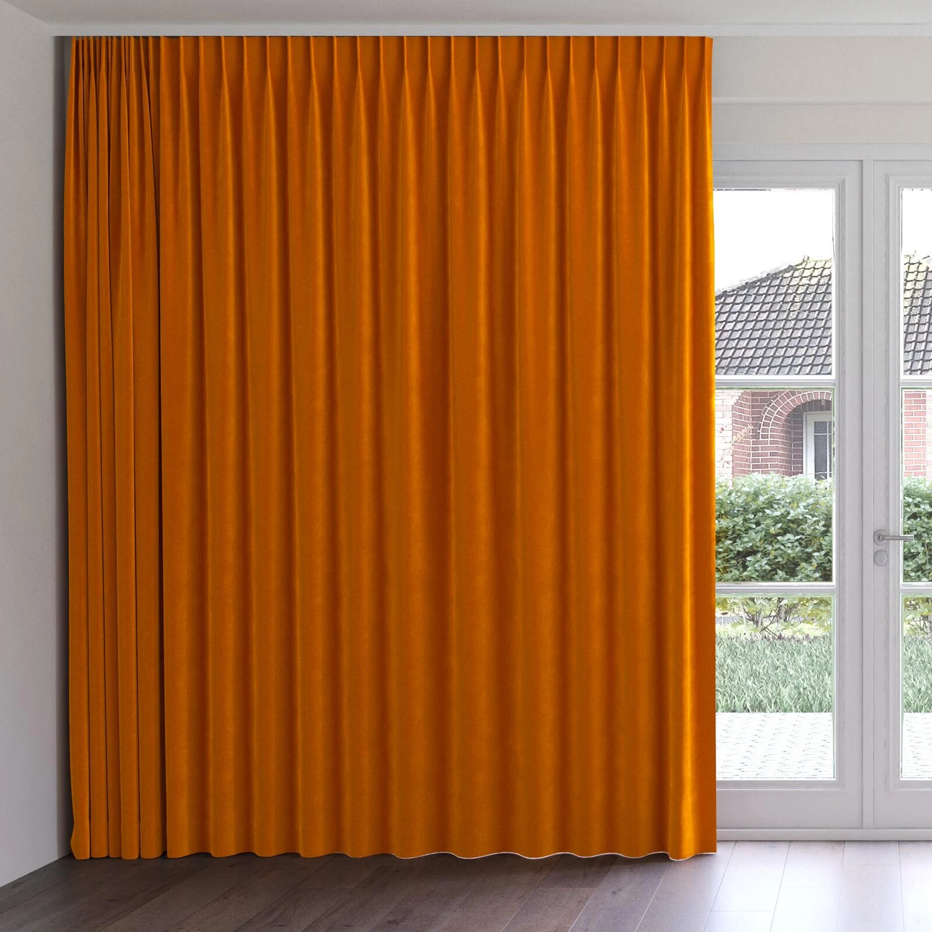 Front view of Verbier Spice, on curtain rail