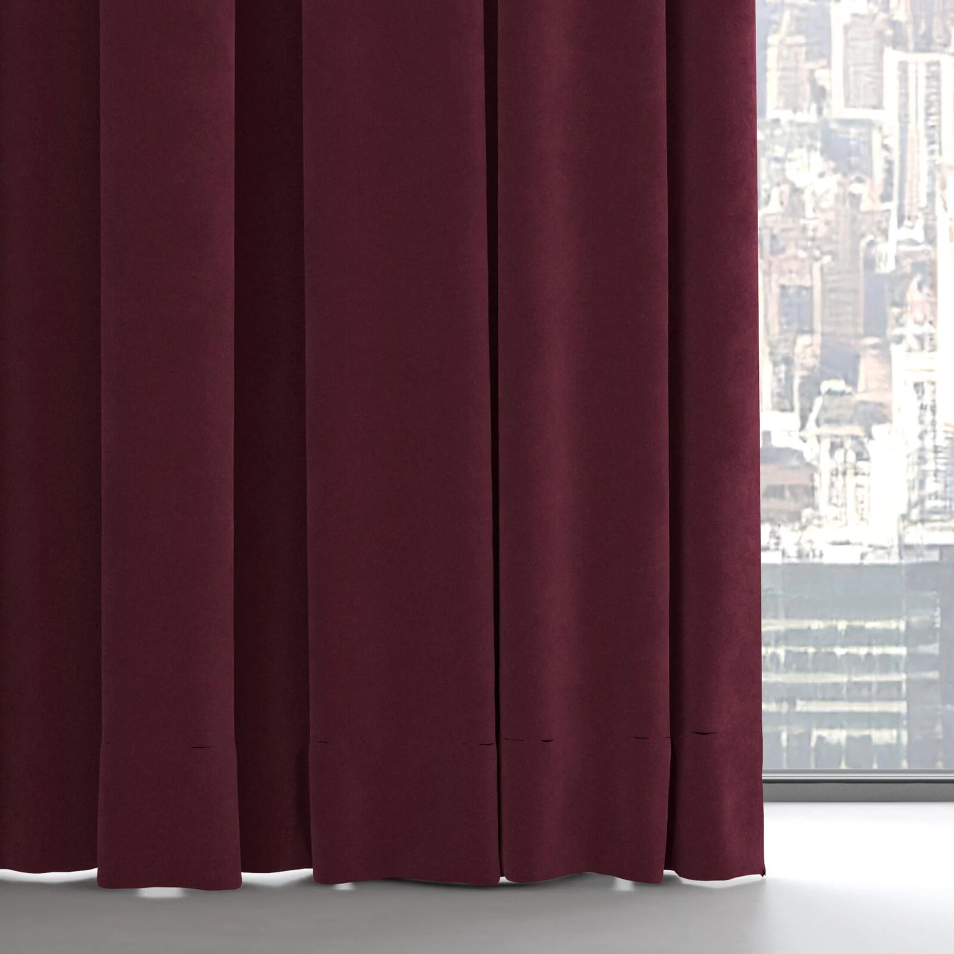 Bottom view of Lux Velvet Port 8614, on hidden rail