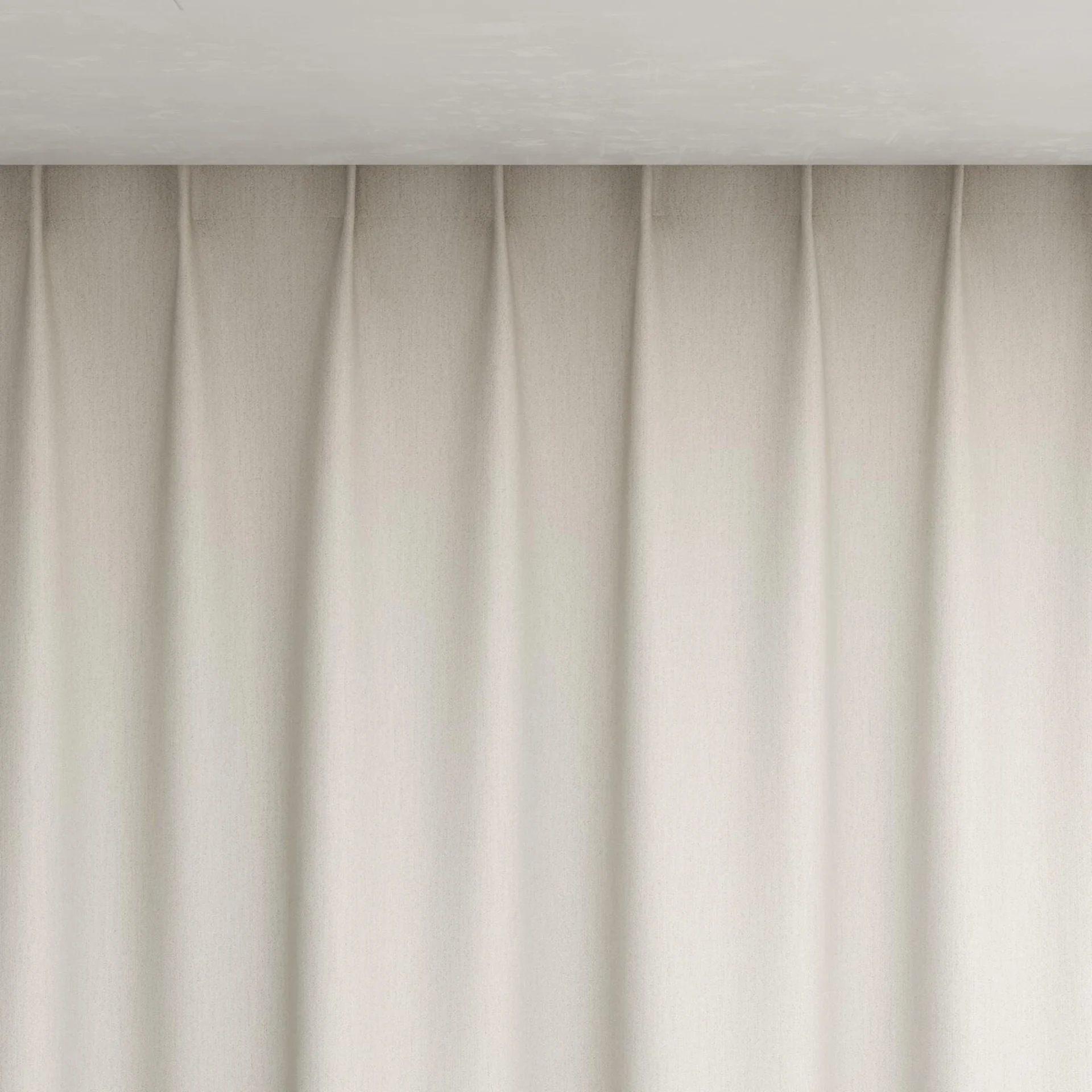 Top view of Re-New Ecru, pinch pleat