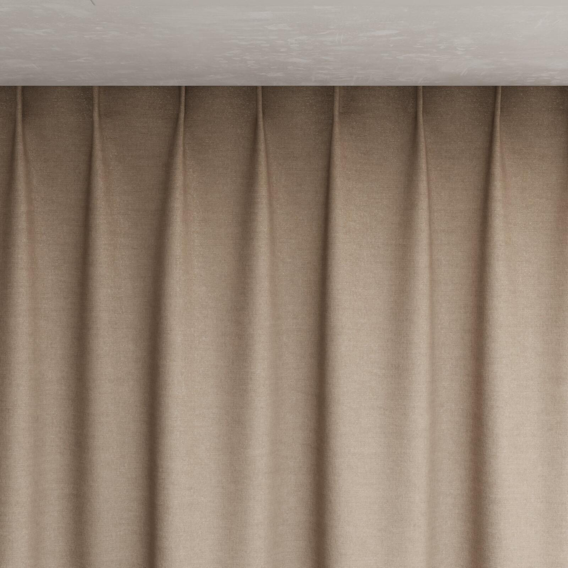 Top view of Drama Linen, pinch pleat