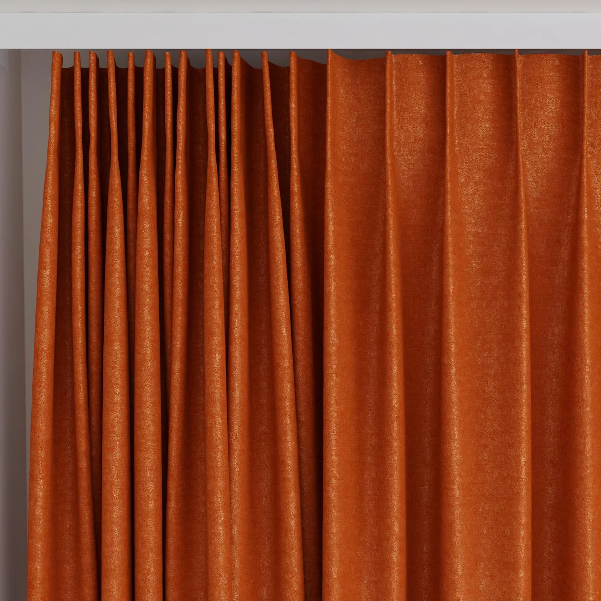 Top view of Drama Brick, on curtain rail