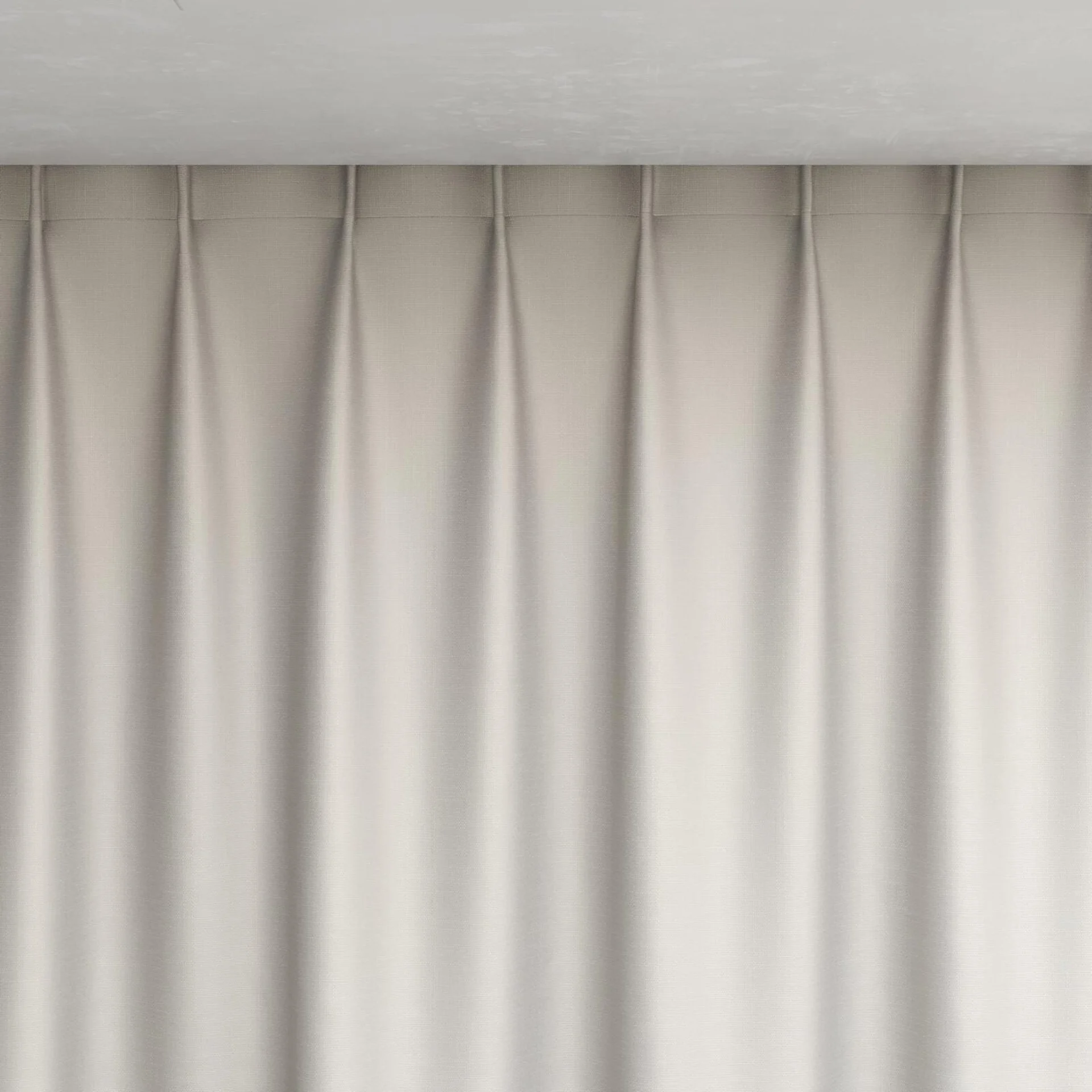Top view of Stallion 2 Blackout Parchment, pinch pleat
