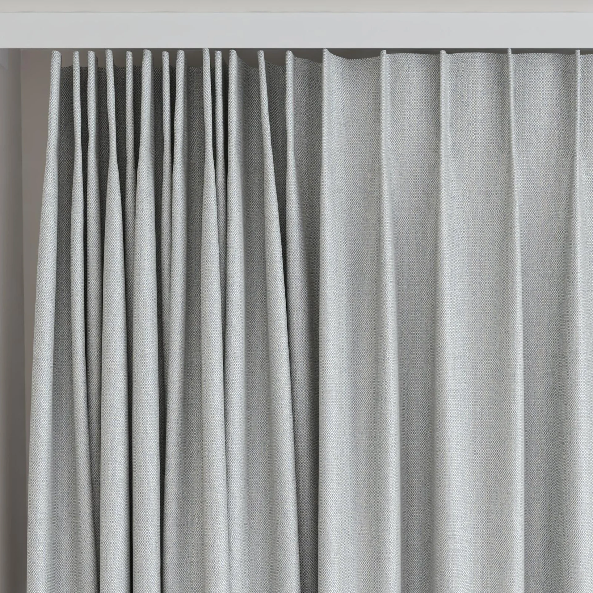 Top view of Gent Whisper, on curtain rail