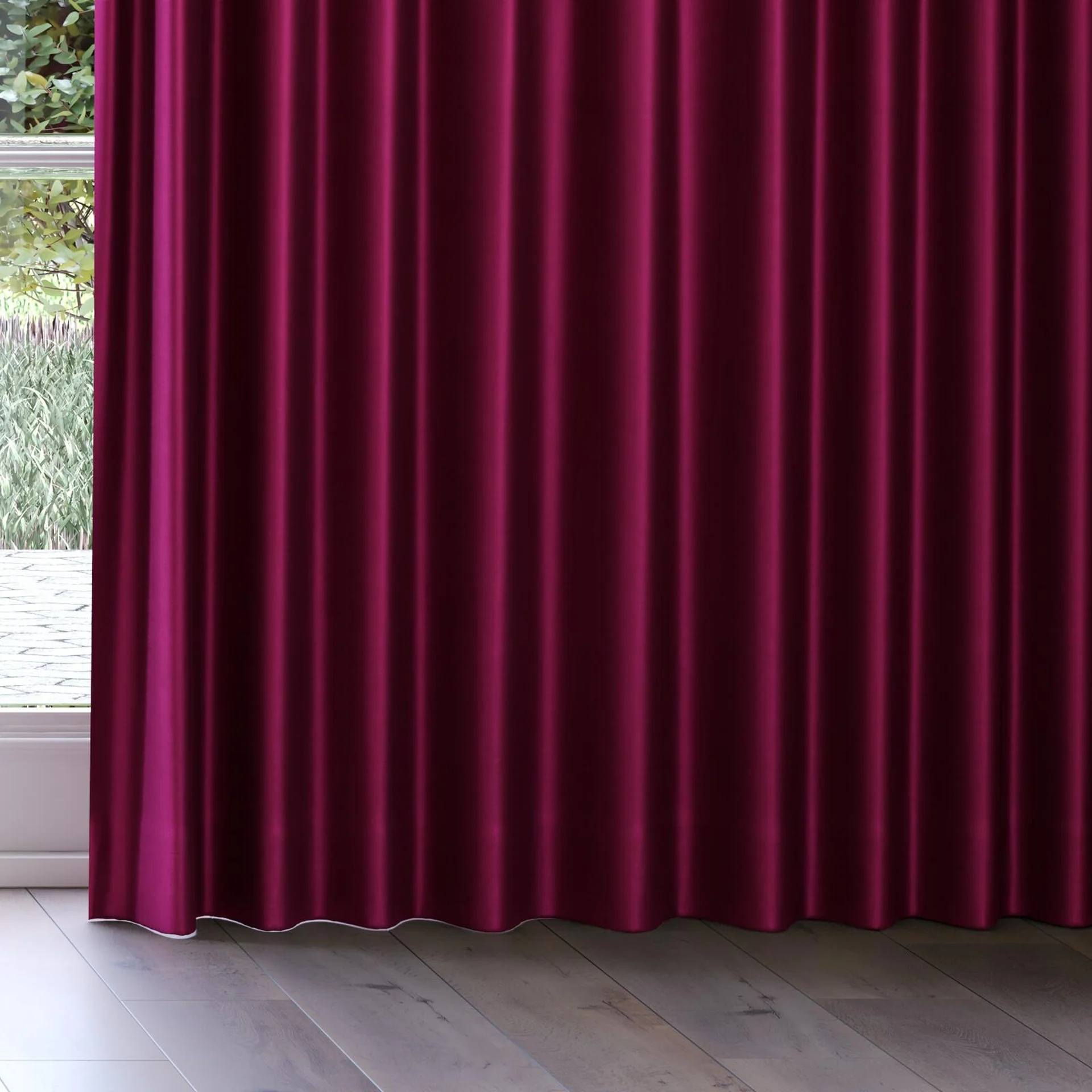 Bottom view of Mont Blanc Azalea, on curtain rail