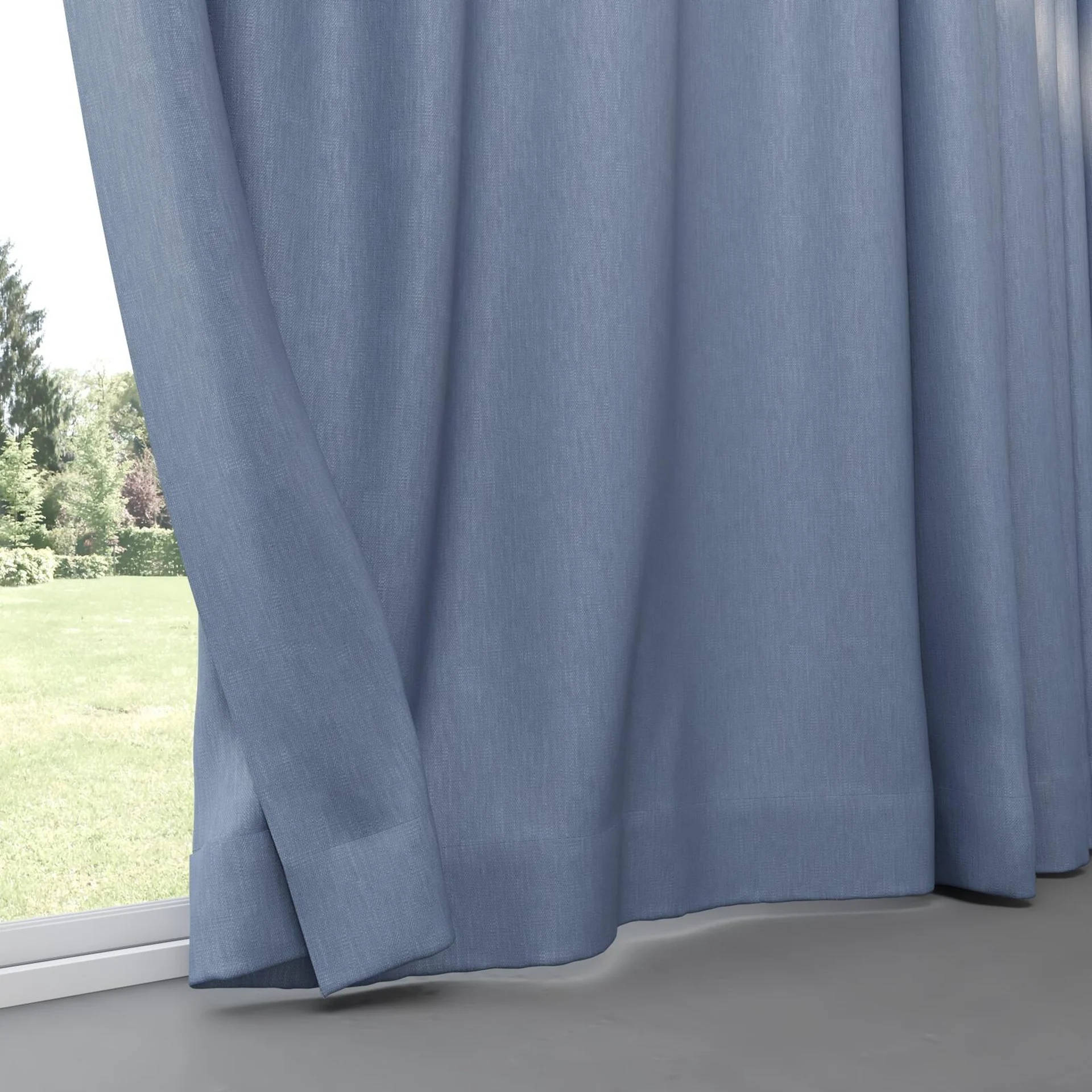 Bottom view of Cordoba Denim, pinch pleat
