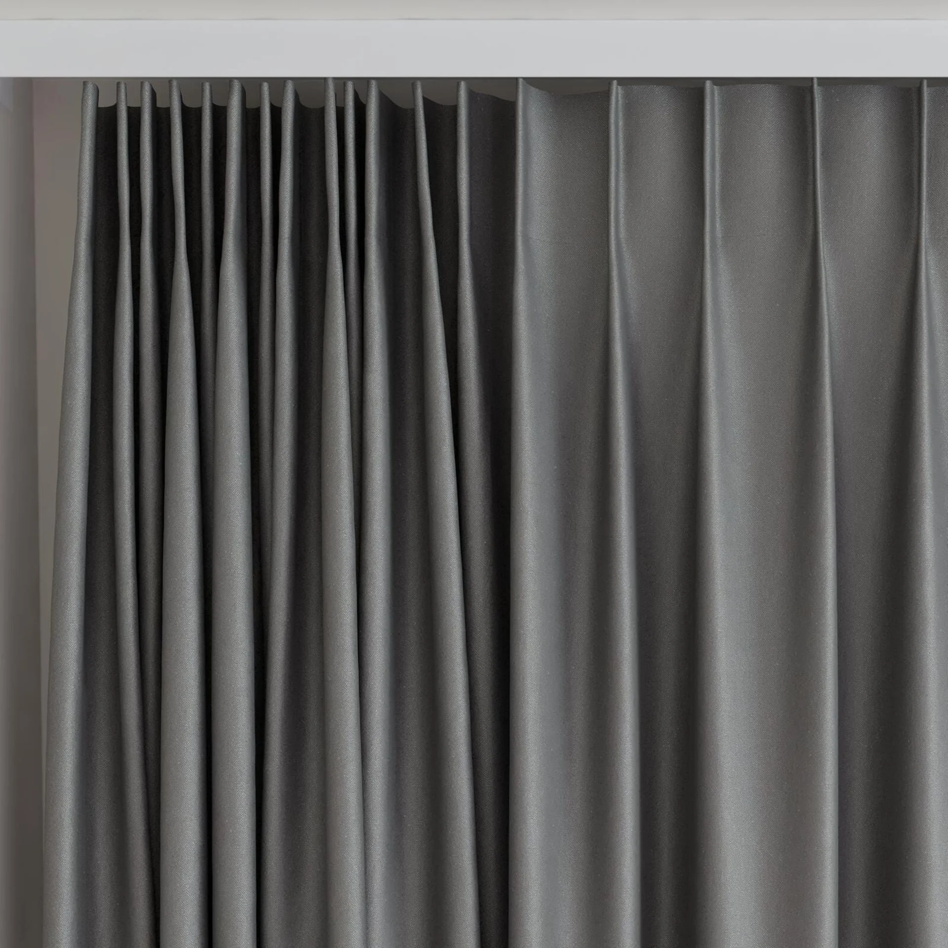 Top view of Heron Storm, on curtain rail