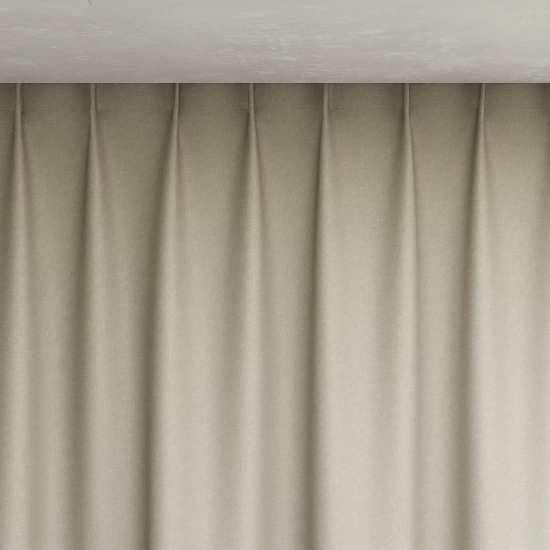 Top view of Naturama Taupe, pinch pleat