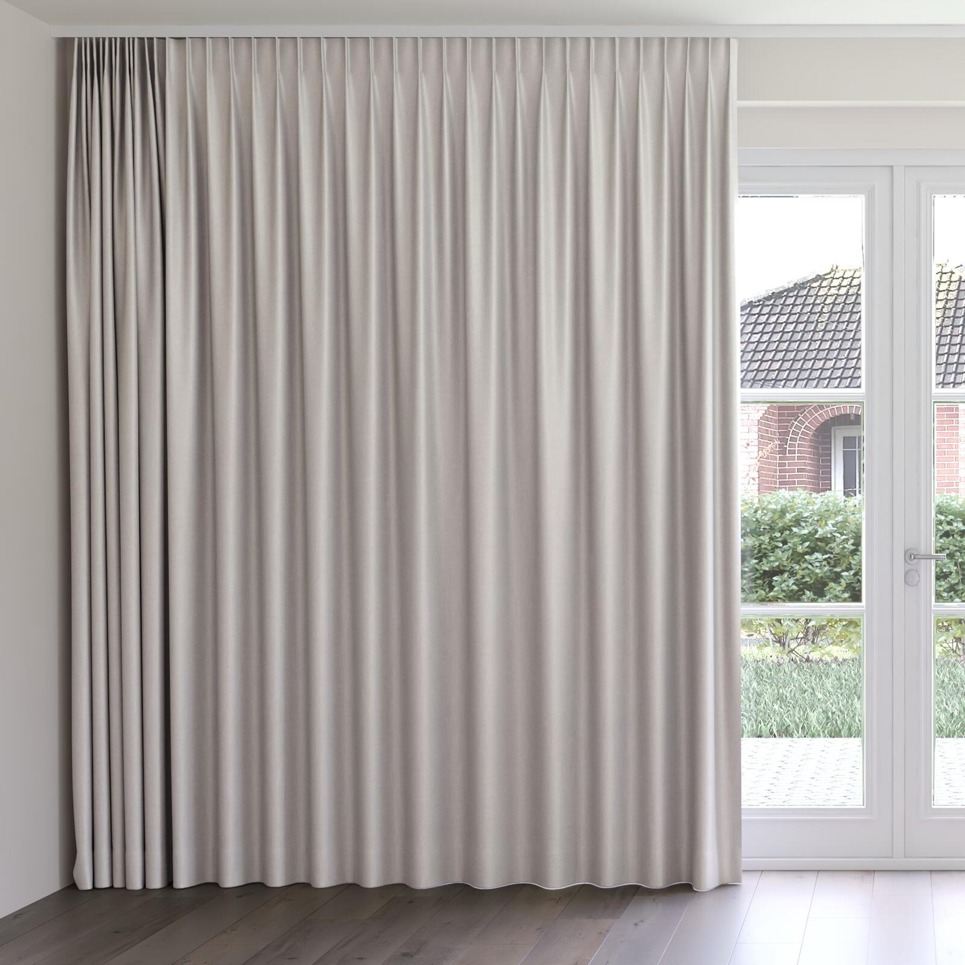 Front view of Matrix Zinc, on curtain rail