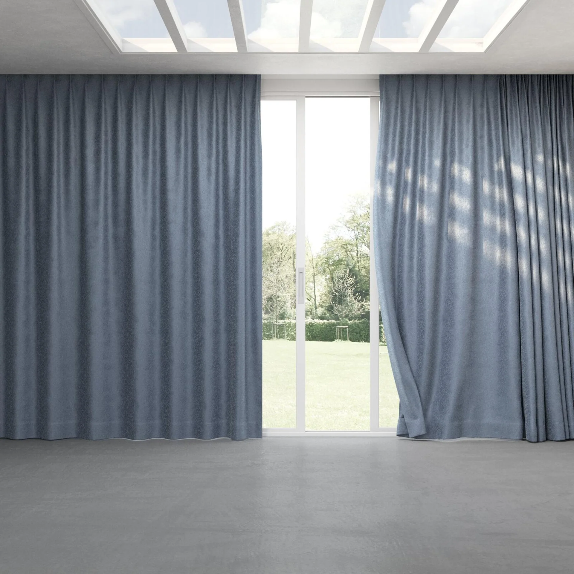 Full view of Brigadier Storm, pinch pleat