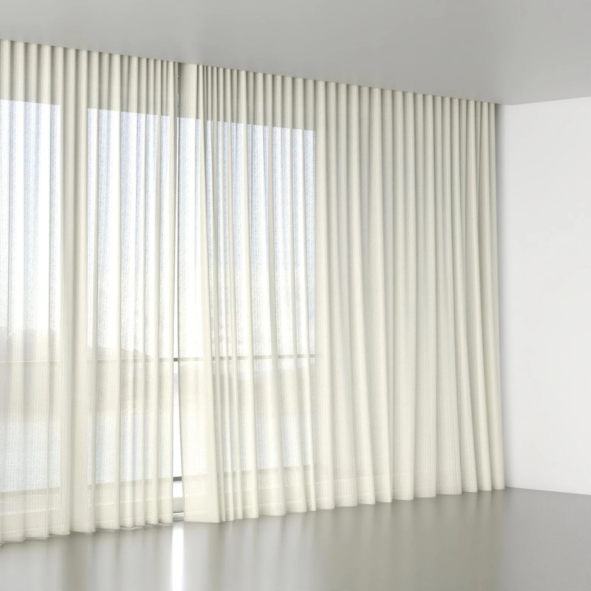 Full view of Appreciate Crushed Linen, wave pleat