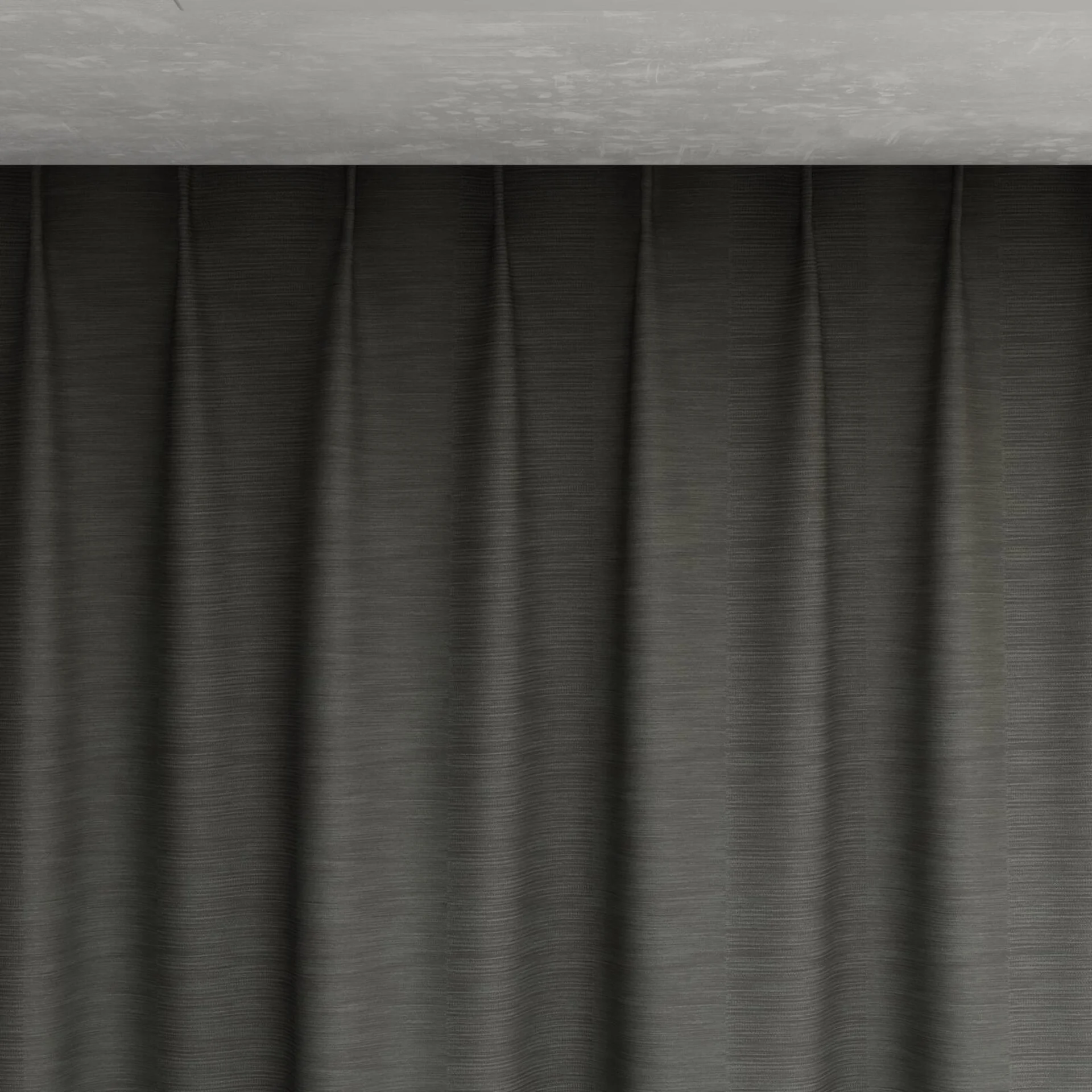 Top view of Borneo Uncoated Charcoal, pinch pleat