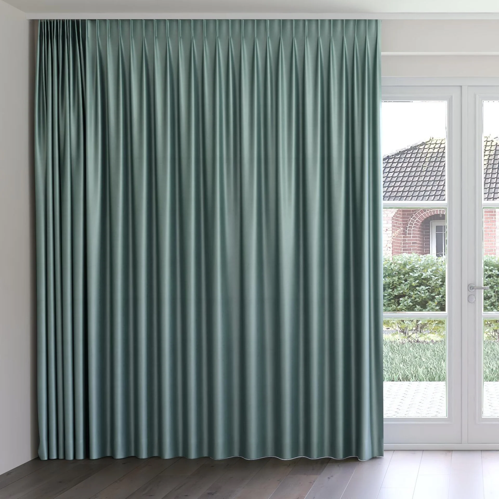 Front view of Mont Blanc Aqua, on curtain rail