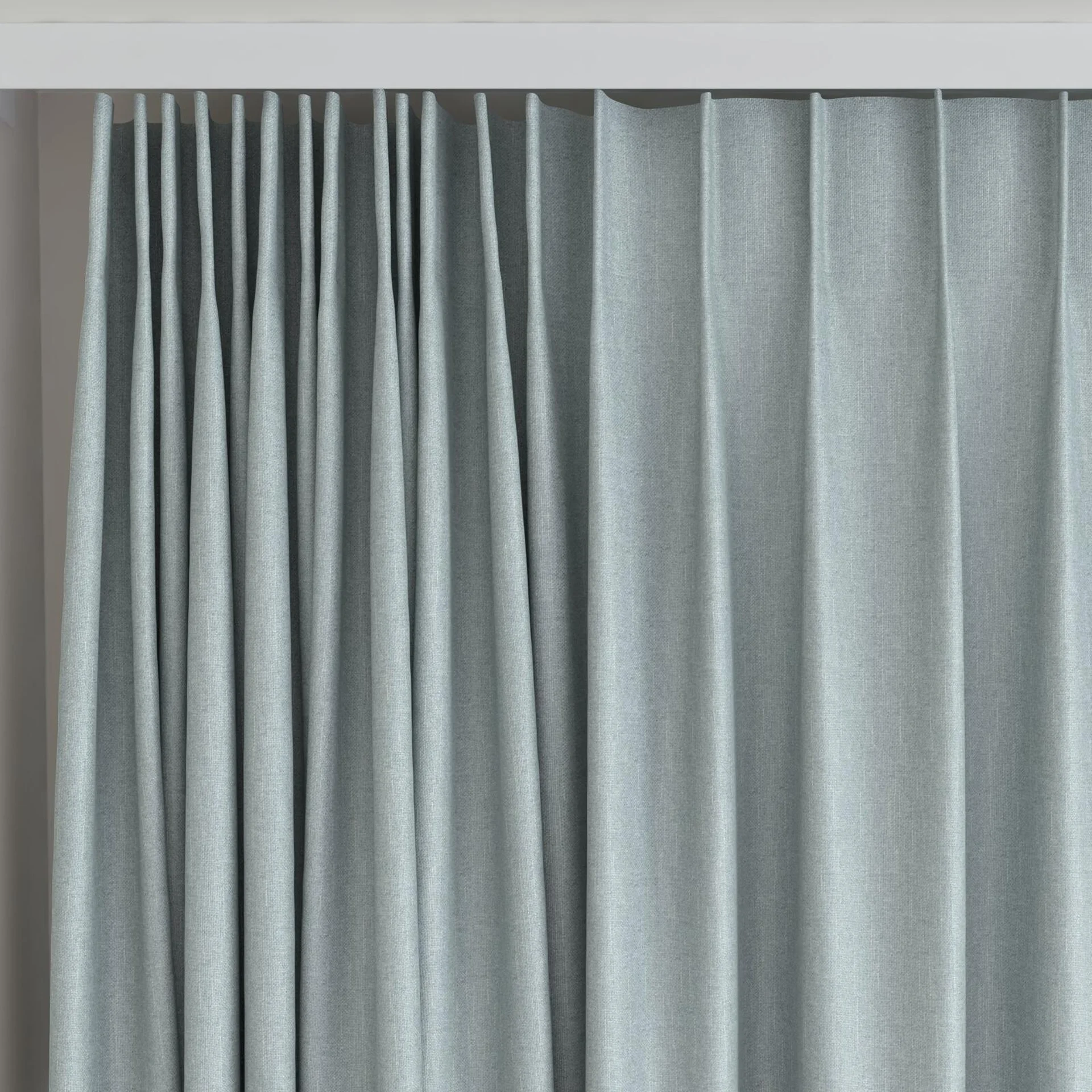 Top view of Excel Mineral, on curtain rail