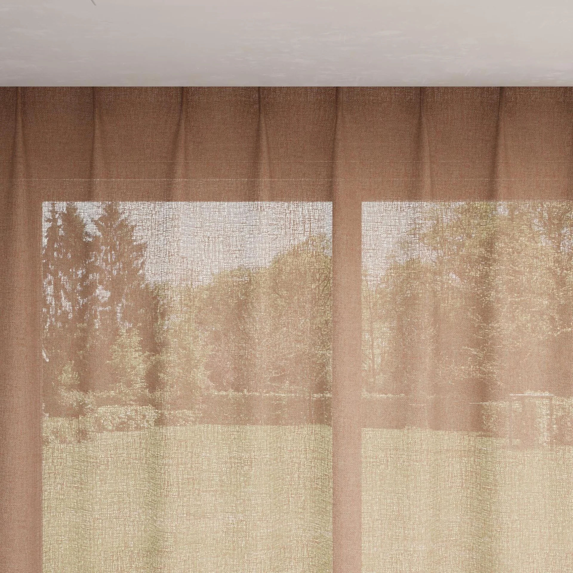 Top view of Element Blush, pinch pleat