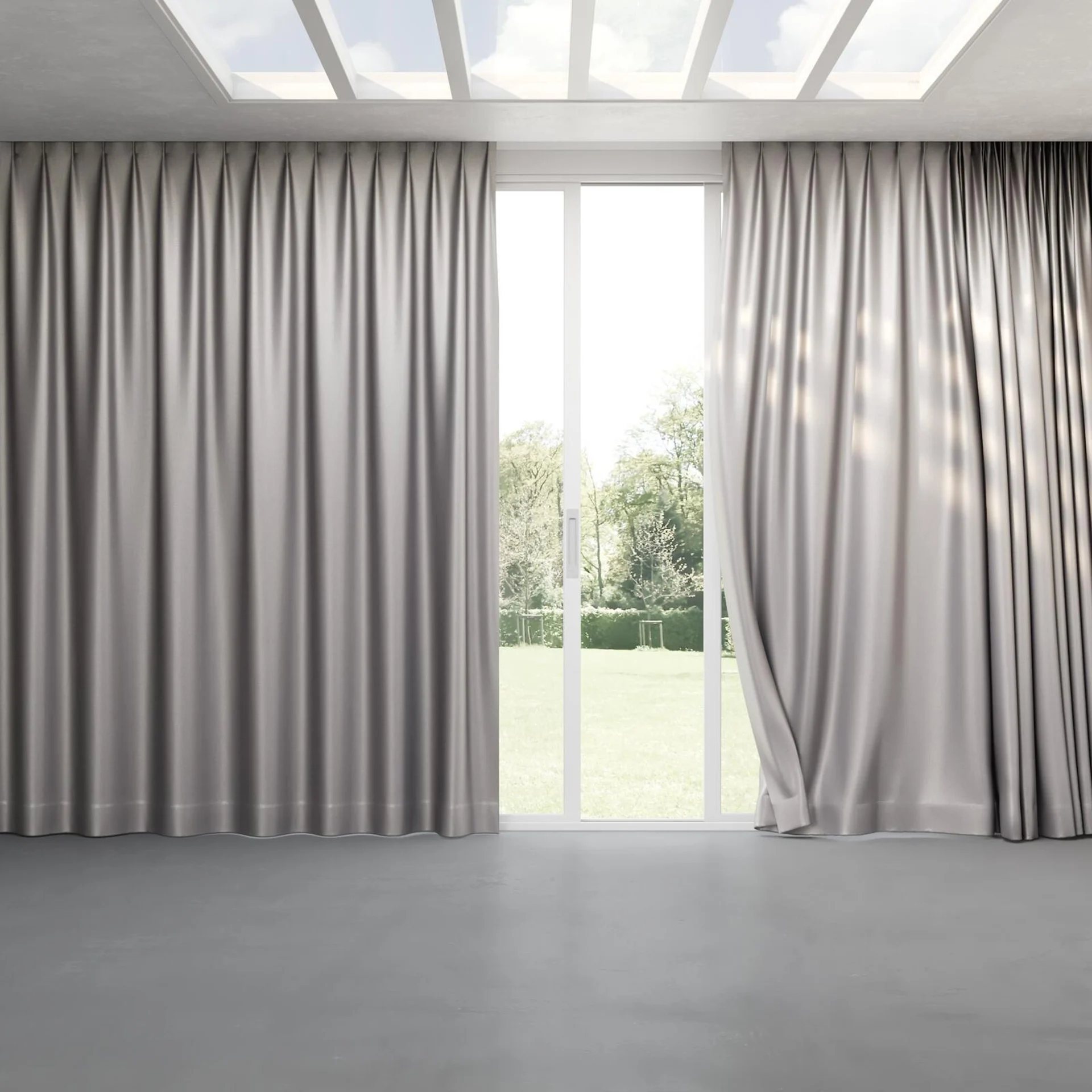 Full view of Consul Aluminium, pinch pleat