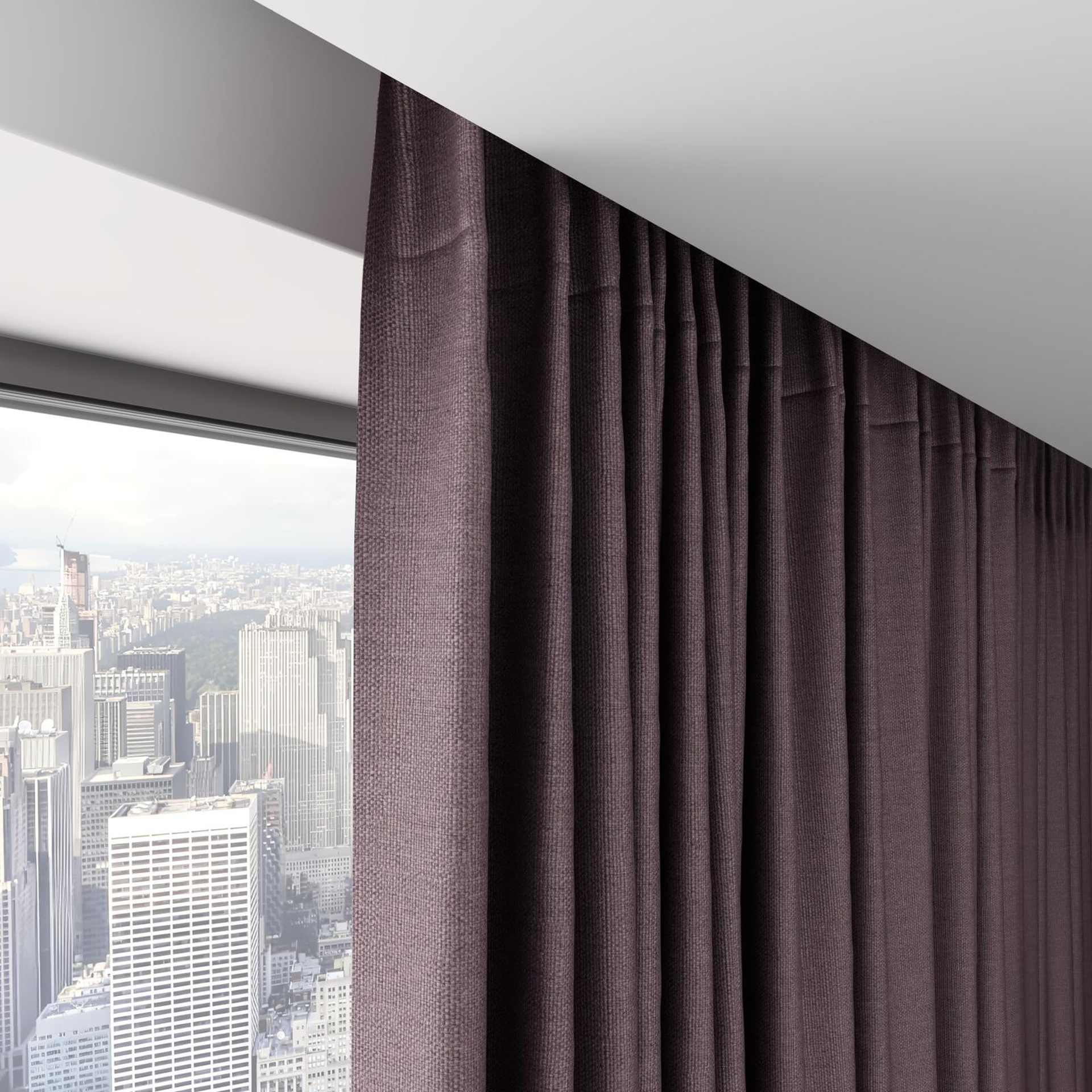 Top view of Linex Aubergine, on hidden rail