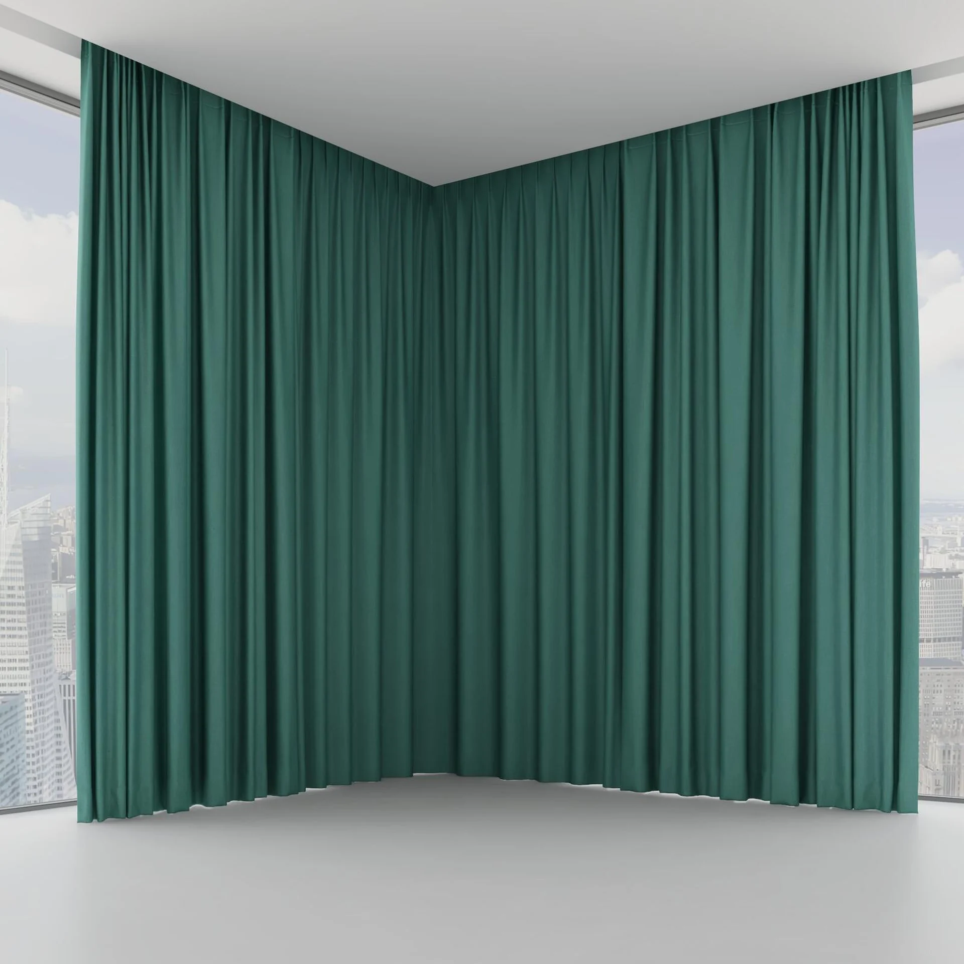 Front view of Kidglove Emerald, on hidden rail