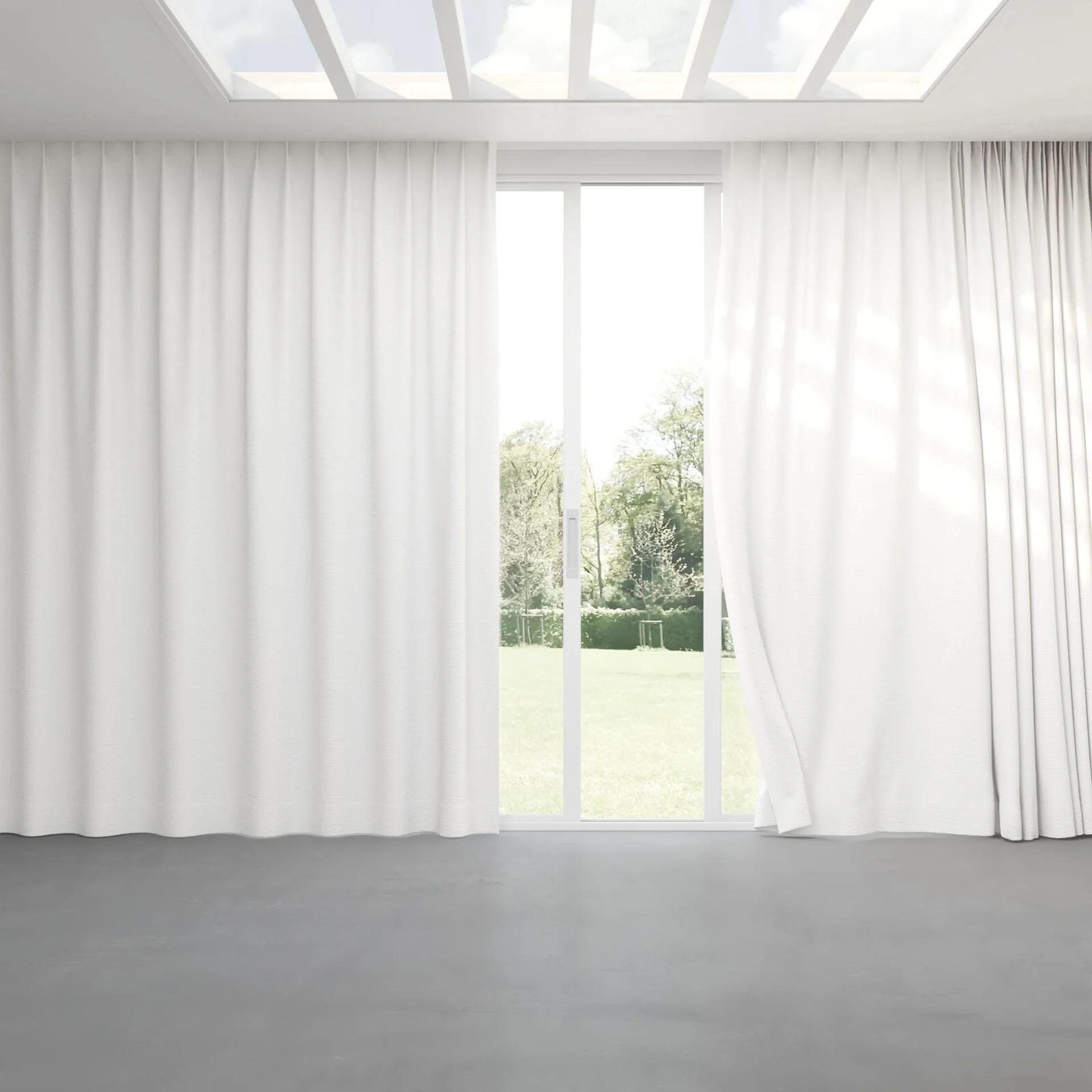 Full view of Obi Stonewash Ricepaper, pinch pleat