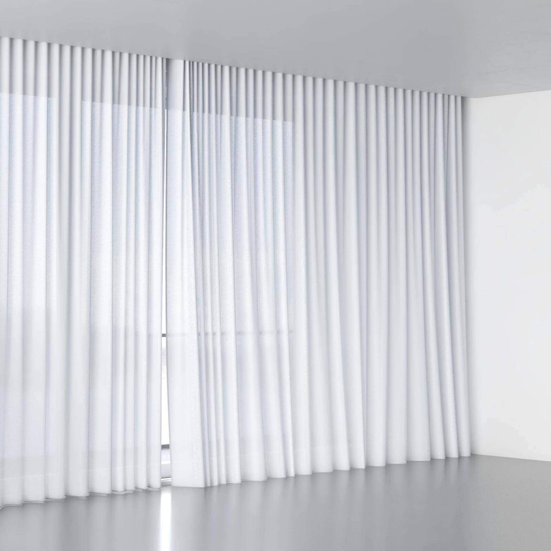 Full view of Kite Silver, wave pleat