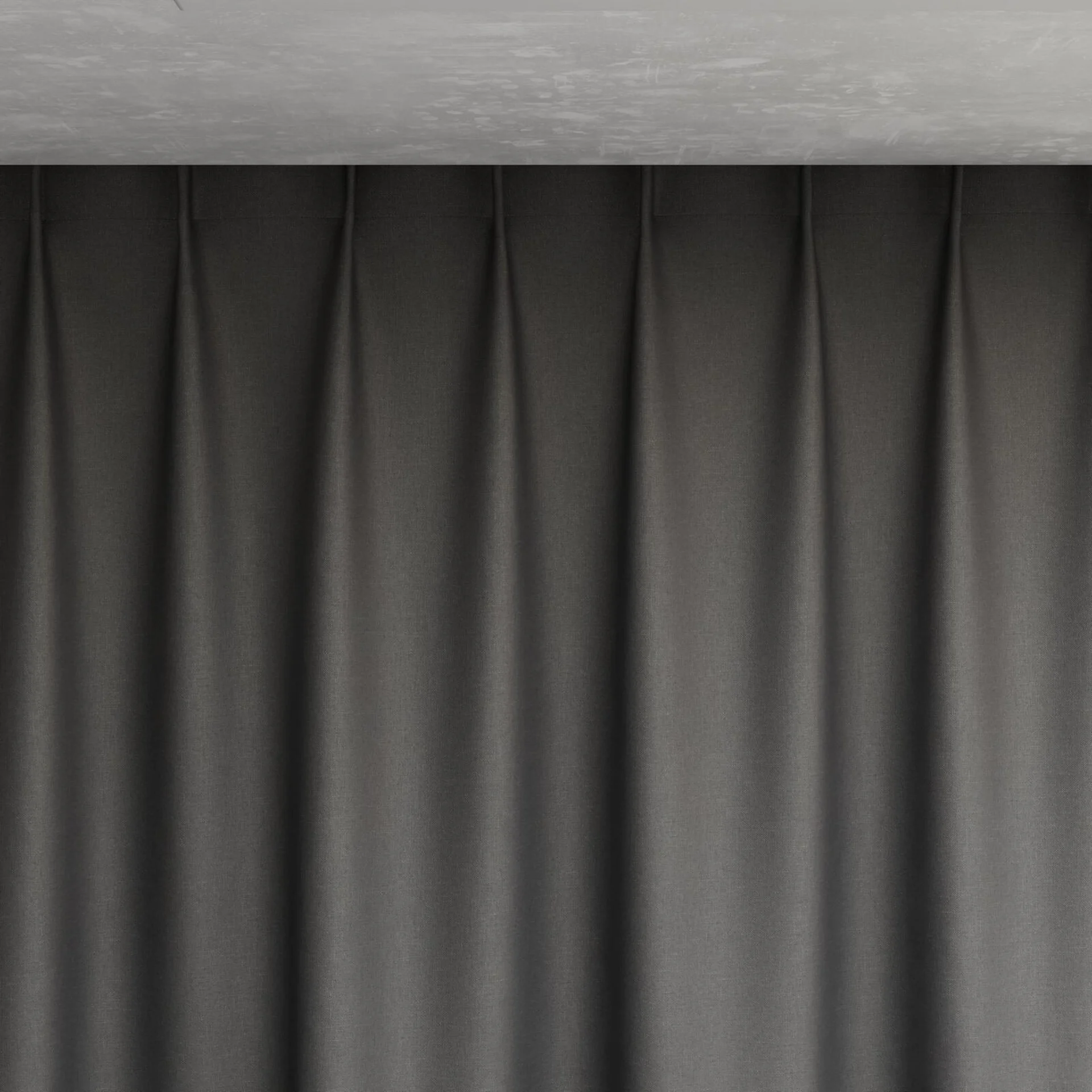 Top view of Kanvas Charcoal, pinch pleat
