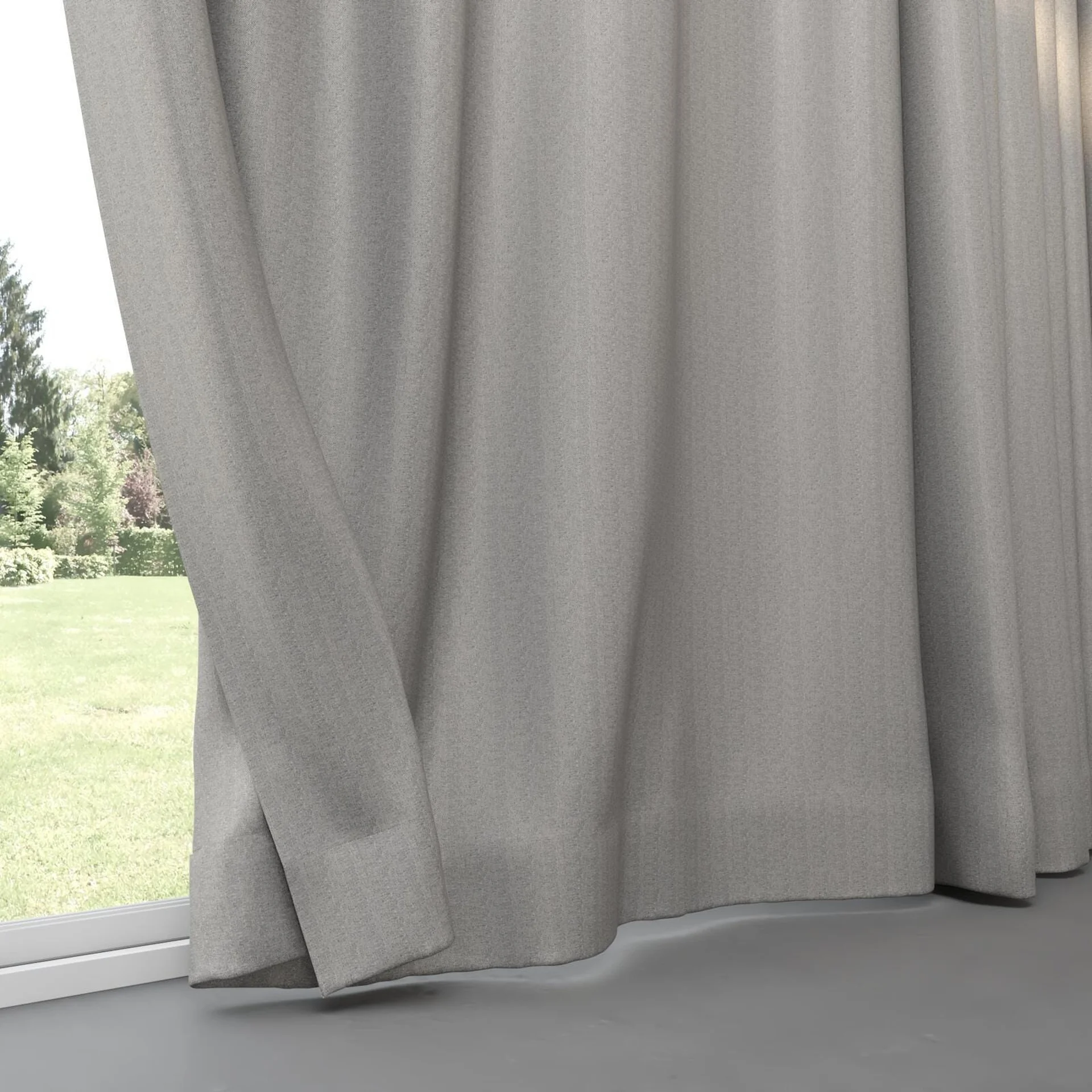 Bottom view of Taylor Aloy, pinch pleat