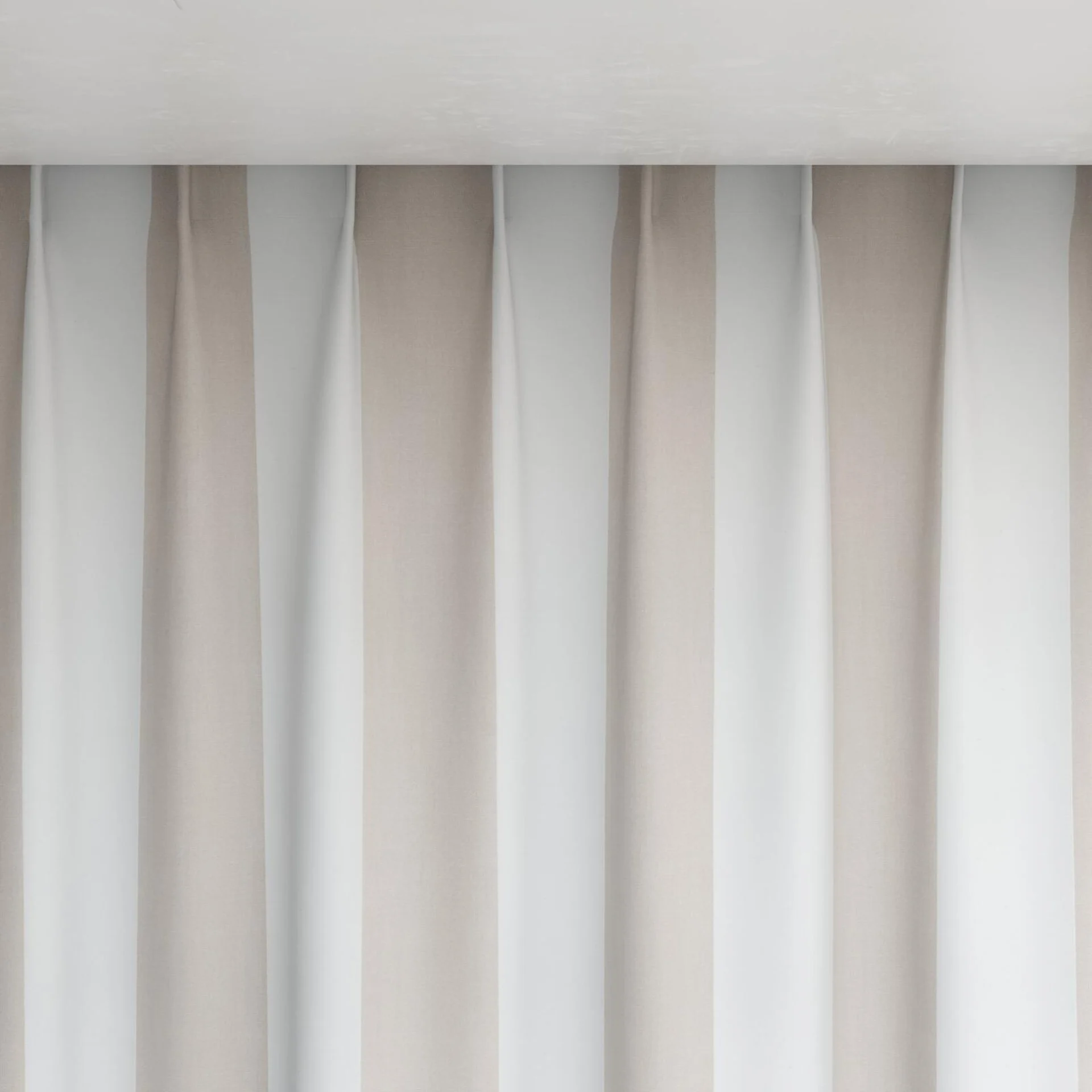 Top view of Chambray Bold Thistle, pinch pleat