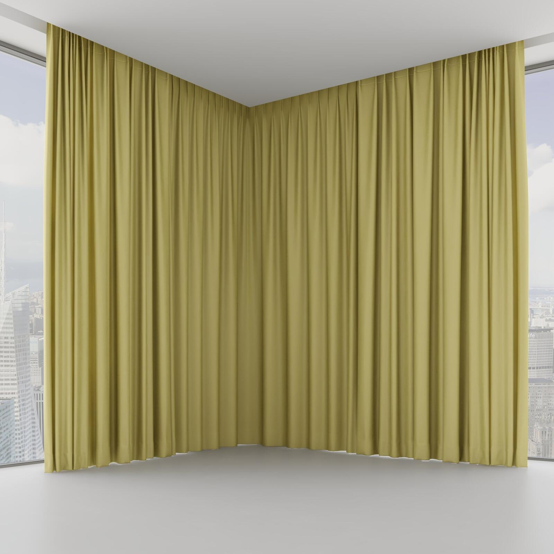Front view of Silk Road Golden Olive, on hidden rail