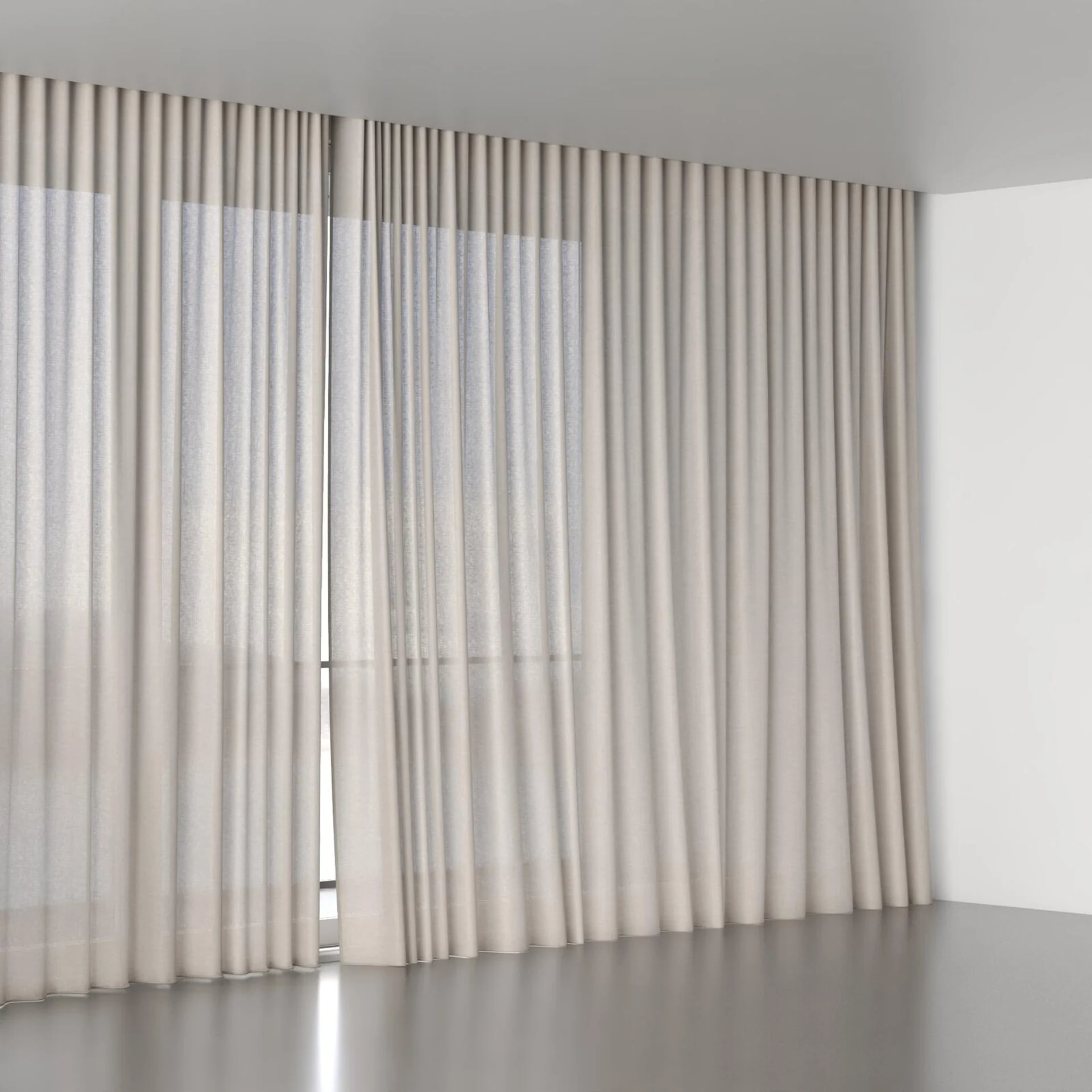 Full view of Arcadia Plaza, wave pleat