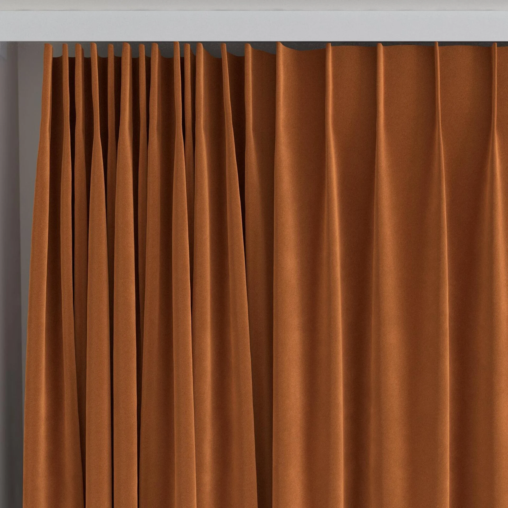 Top view of Verbier Chili, on curtain rail