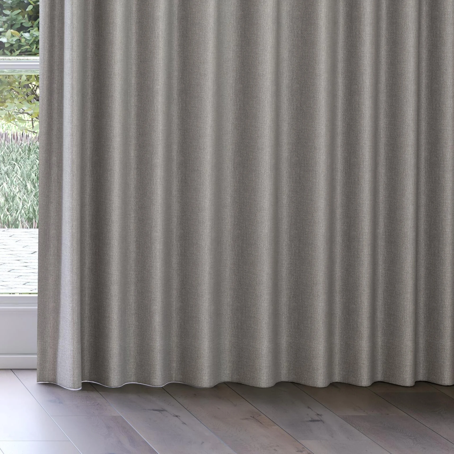 Bottom view of Gent Steel, on curtain rail