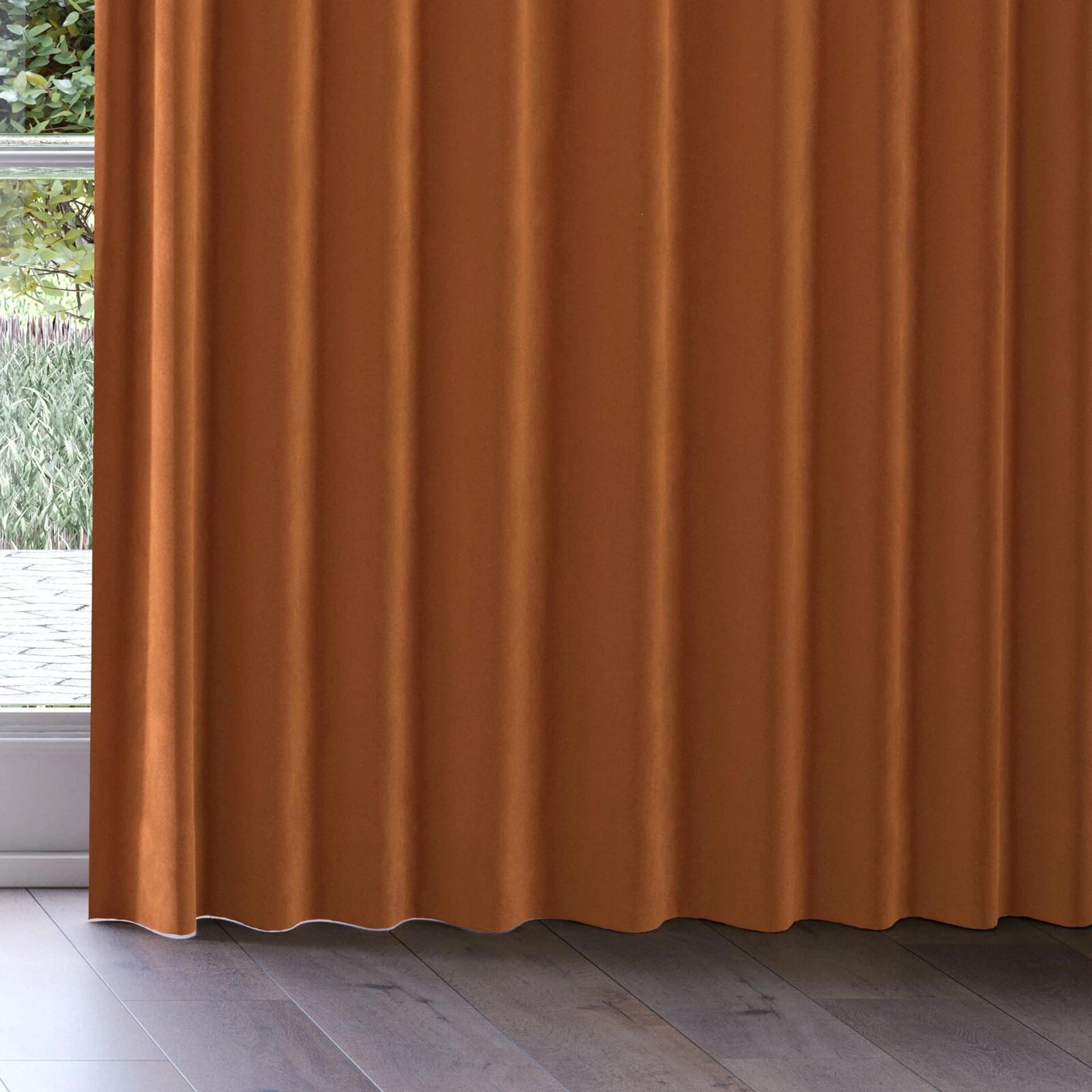 Bottom view of Verbier Chili, on curtain rail