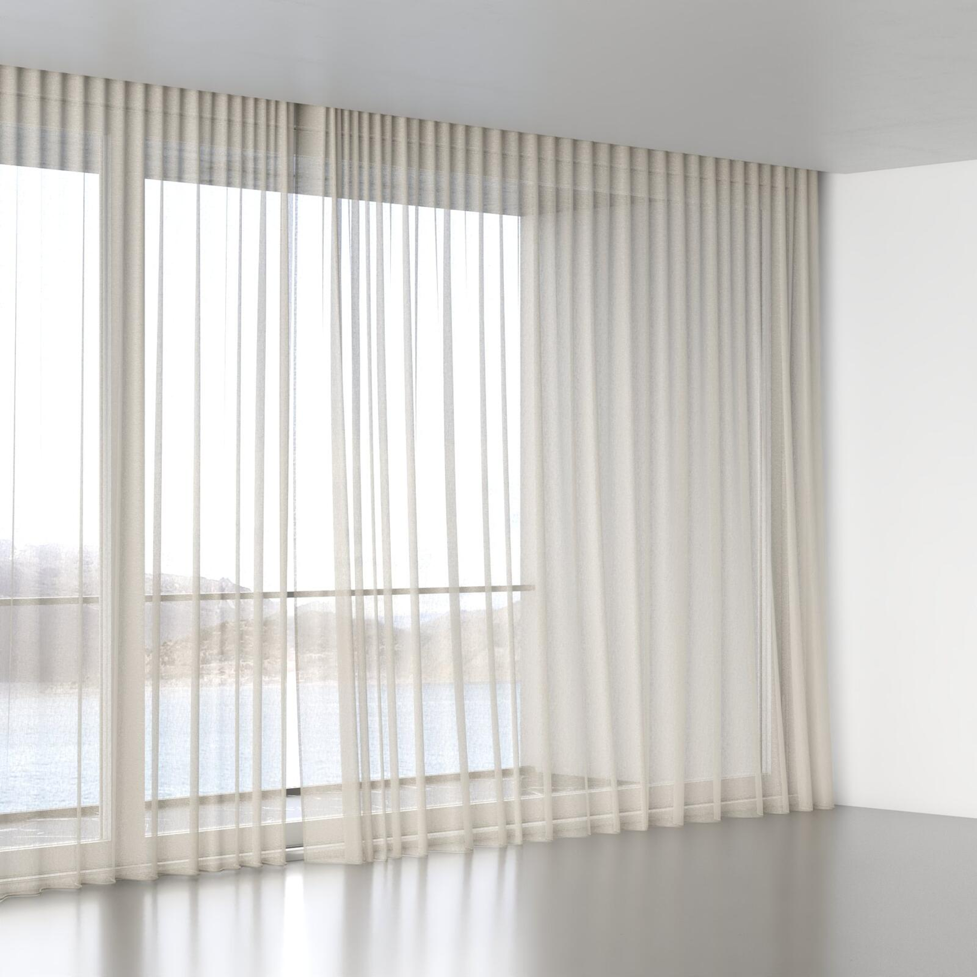 Full view of Lumiere Linen, wave pleat