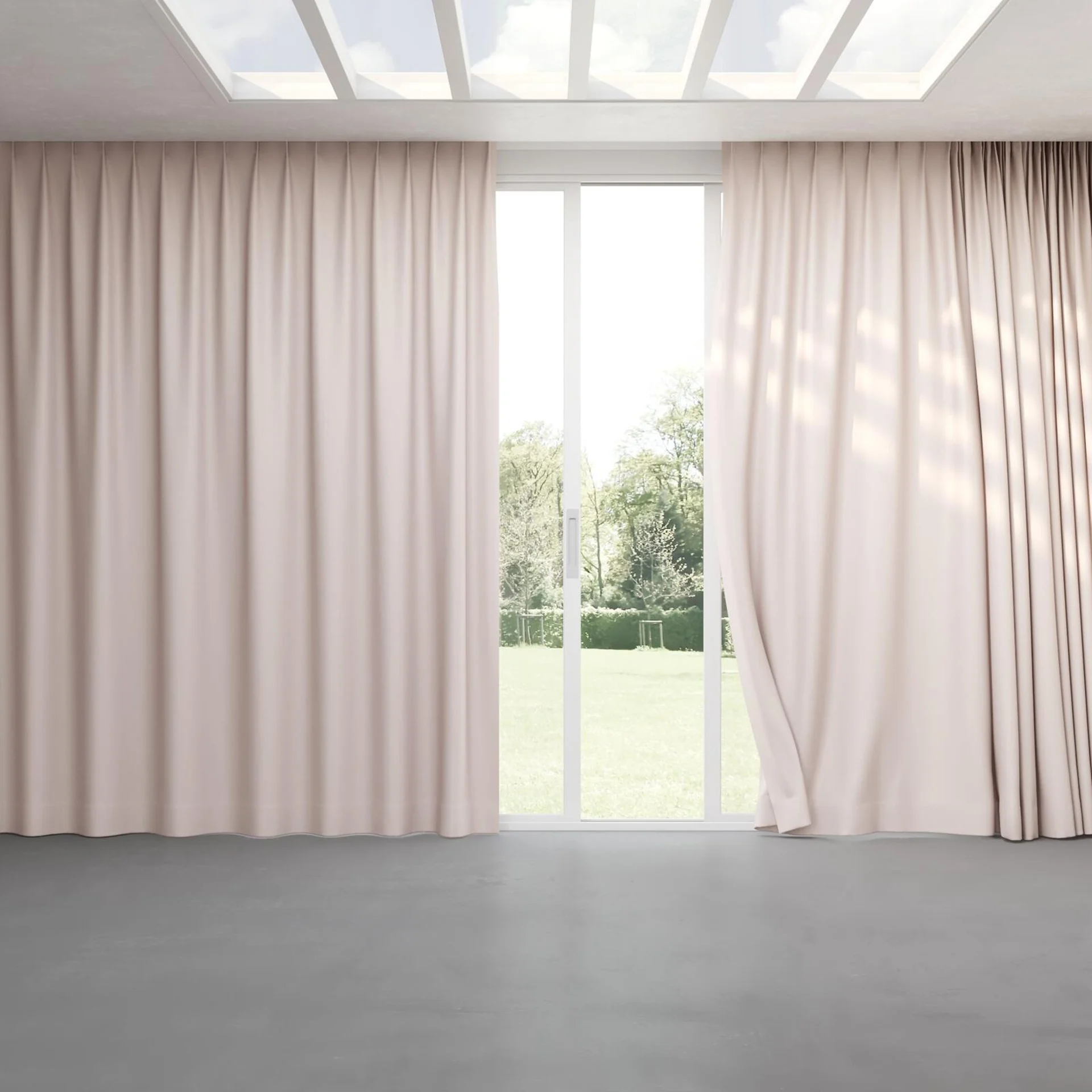 Full view of Kidglove Petal, pinch pleat