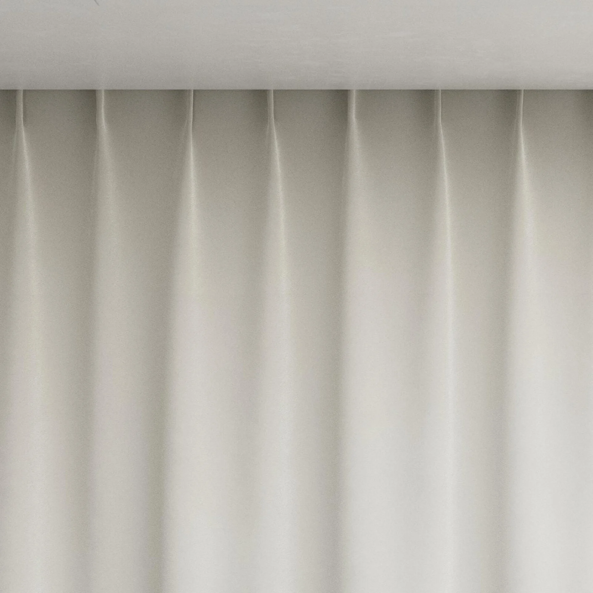 Top view of Velvelux Sterling, pinch pleat