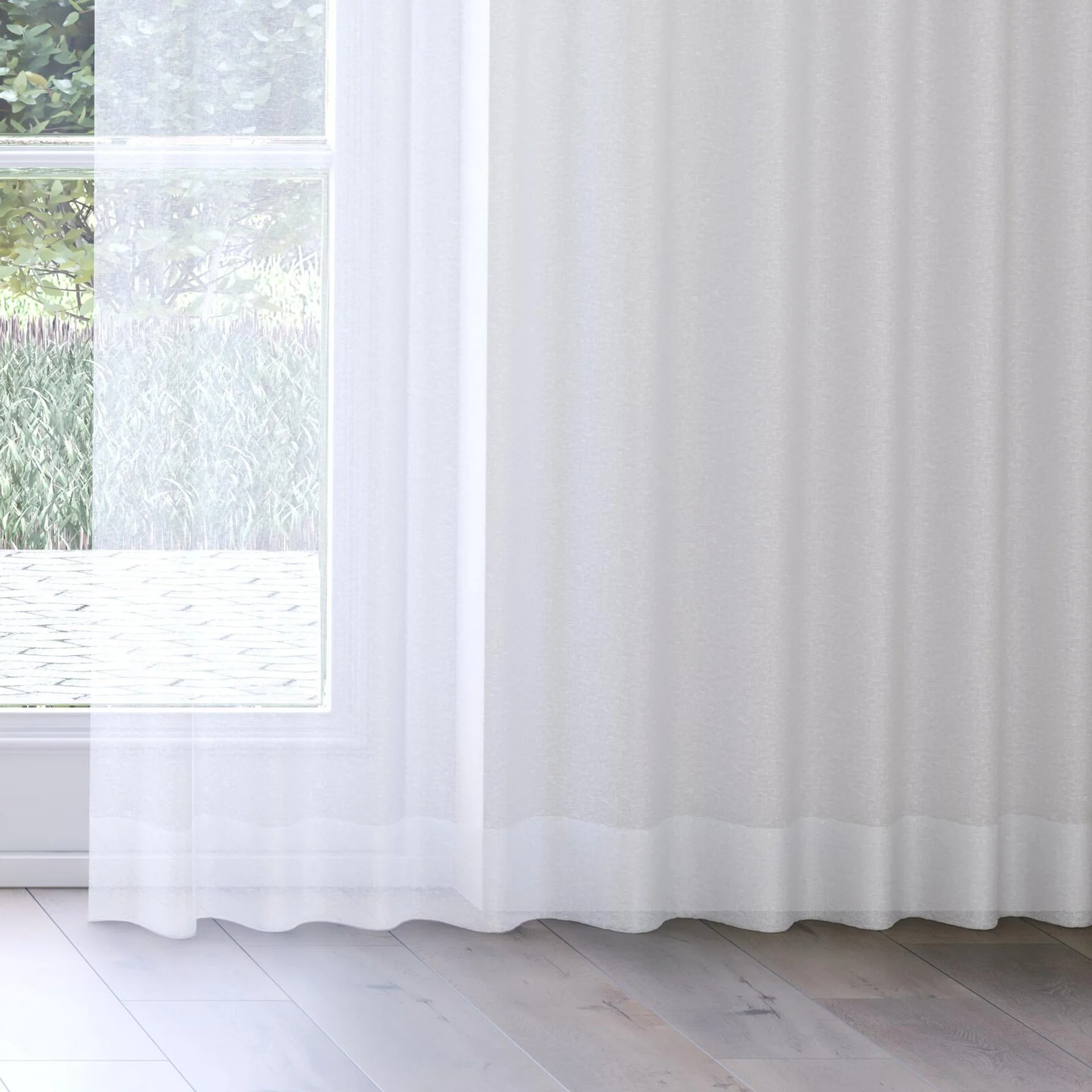 Bottom view of Beauvoir 13930 Duckegg, on curtain rail