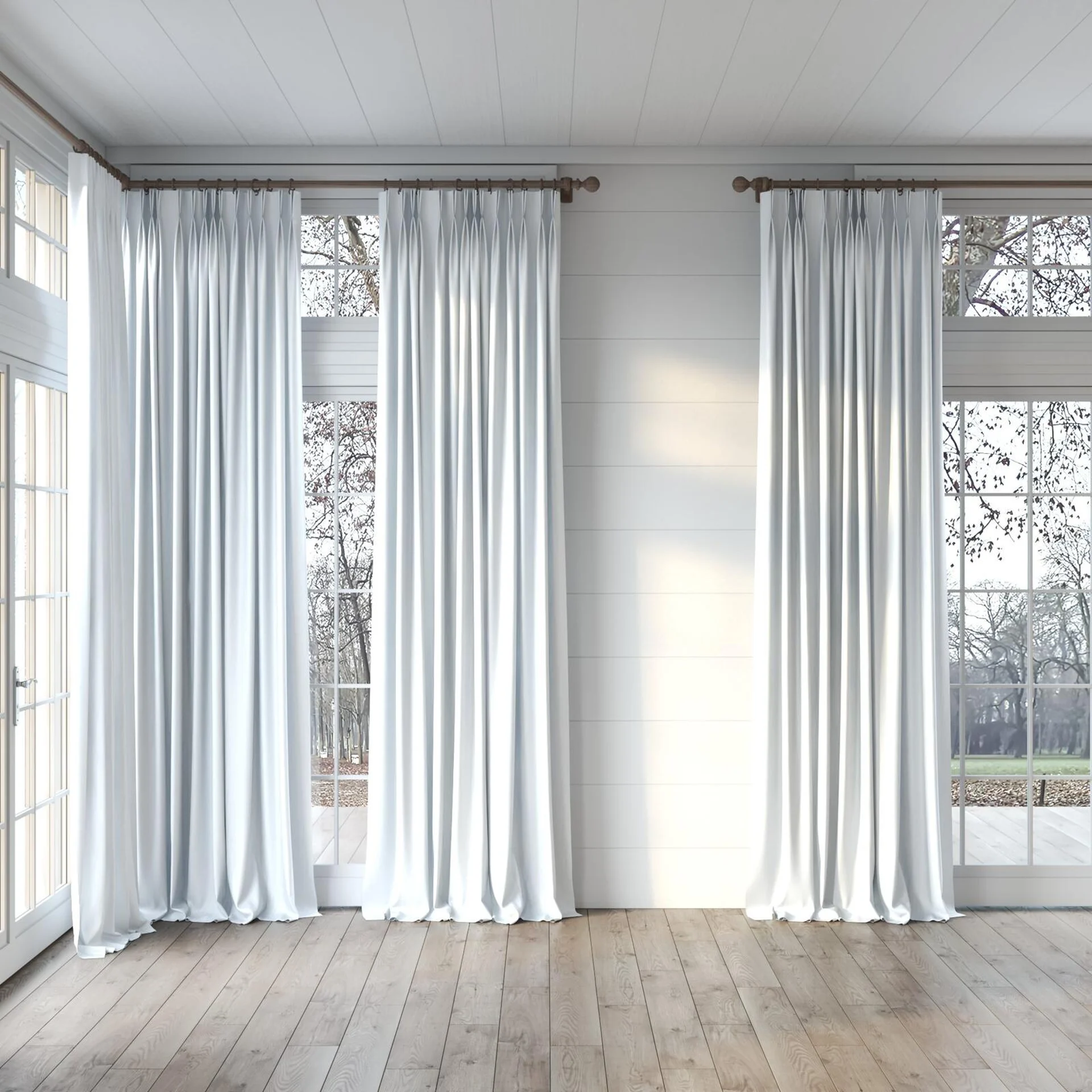 Full view of Aphelion Ice, puddled, on curtain rod