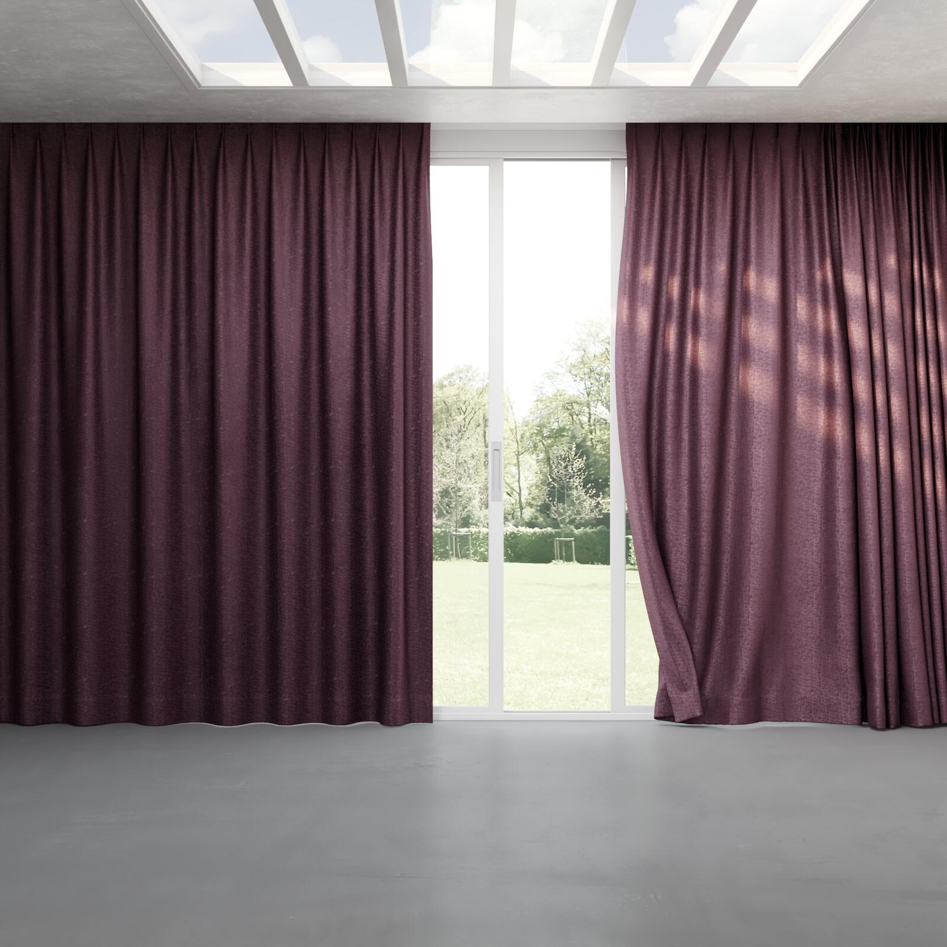 Full view of Hug Grape, pinch pleat