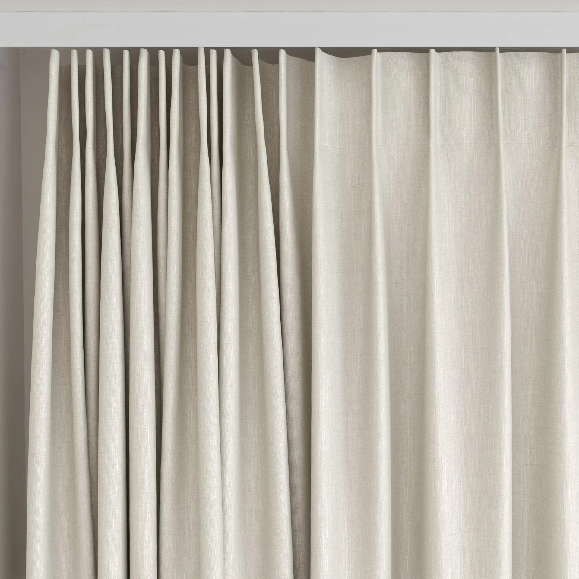 Top view of Bavaria Sand, on curtain rail