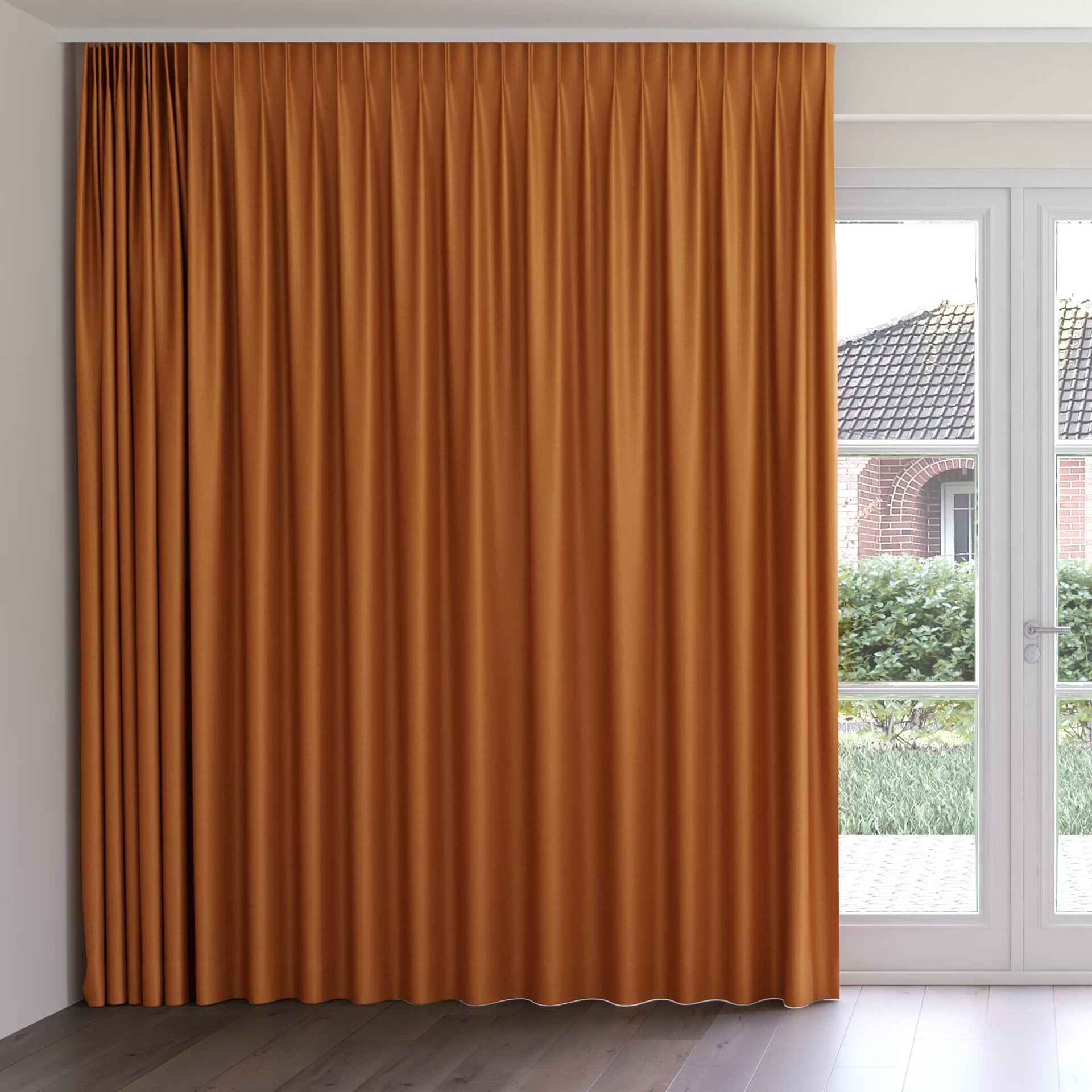 Front view of Taylor Oxide, on curtain rail