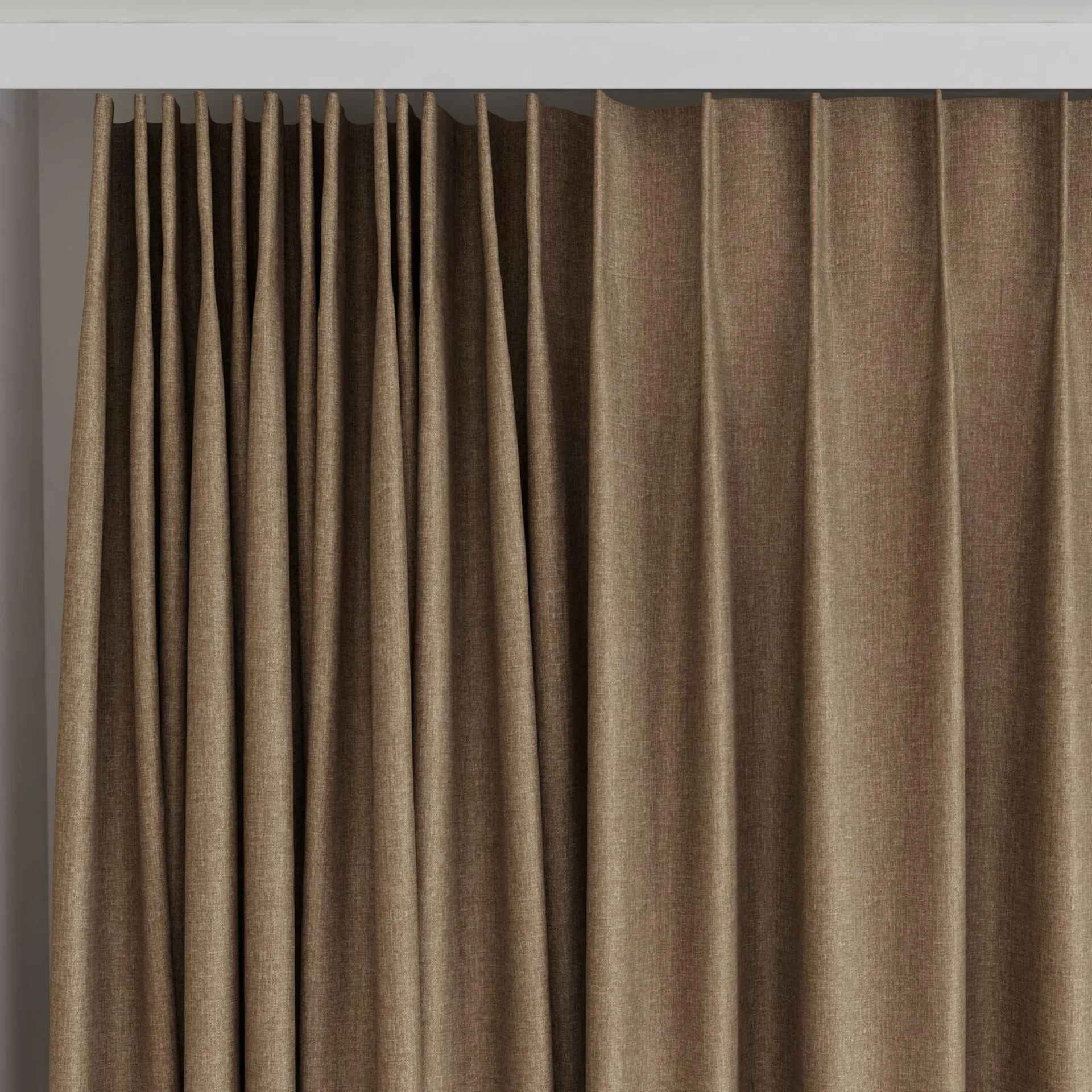 Top view of Kidglove Beaver, on curtain rail