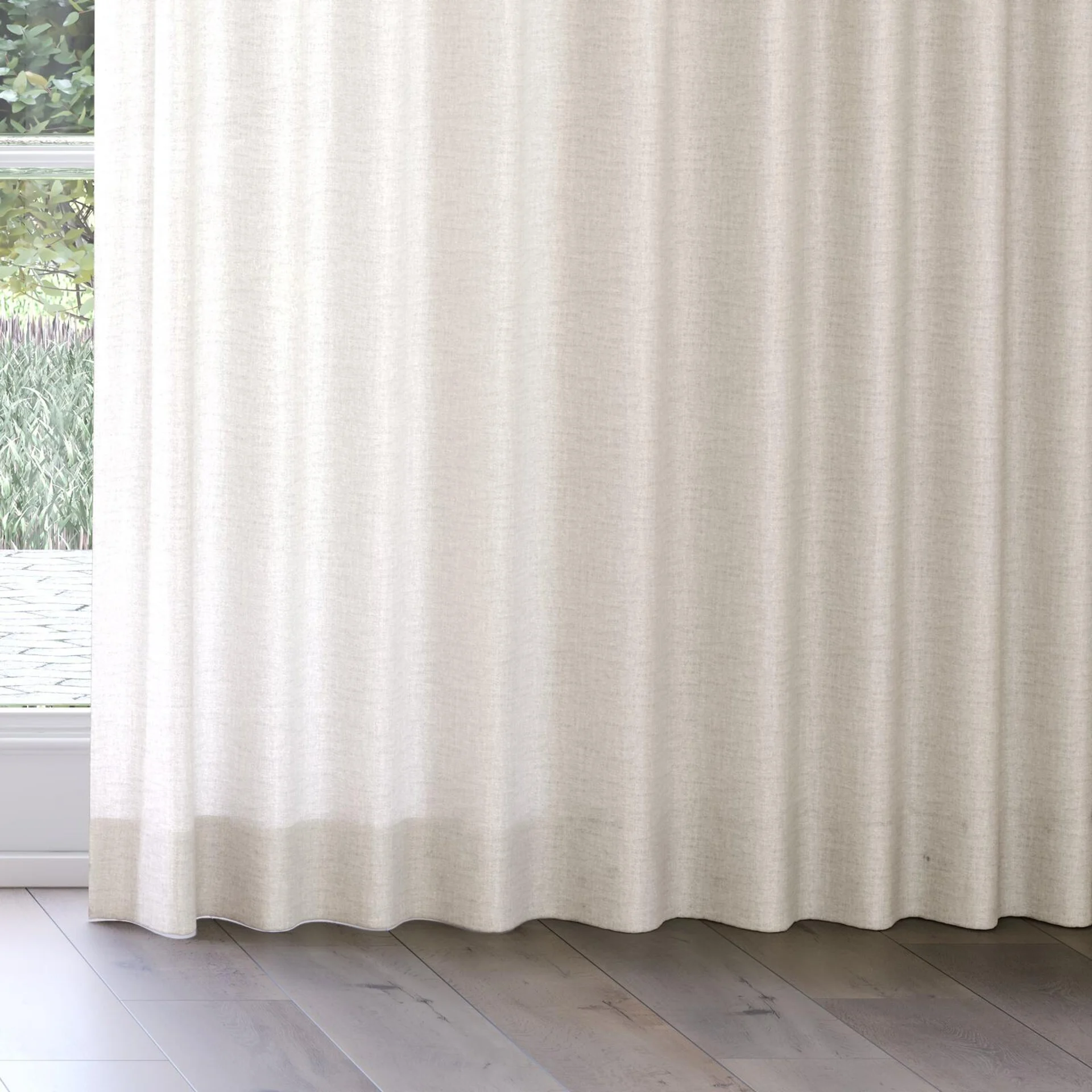 Bottom view of Motion Dune, on curtain rail