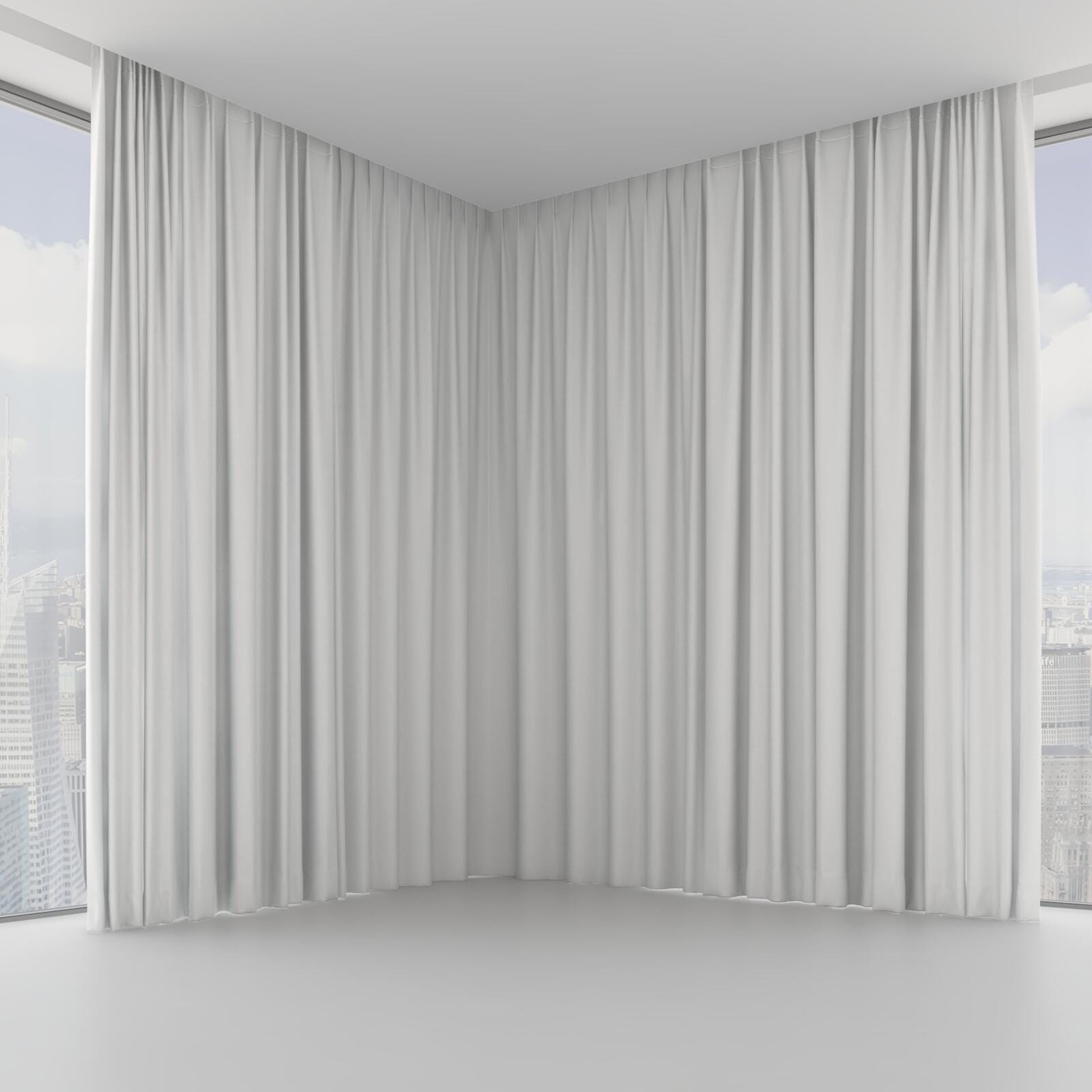 Front view of Atelier Ivory, on hidden rail