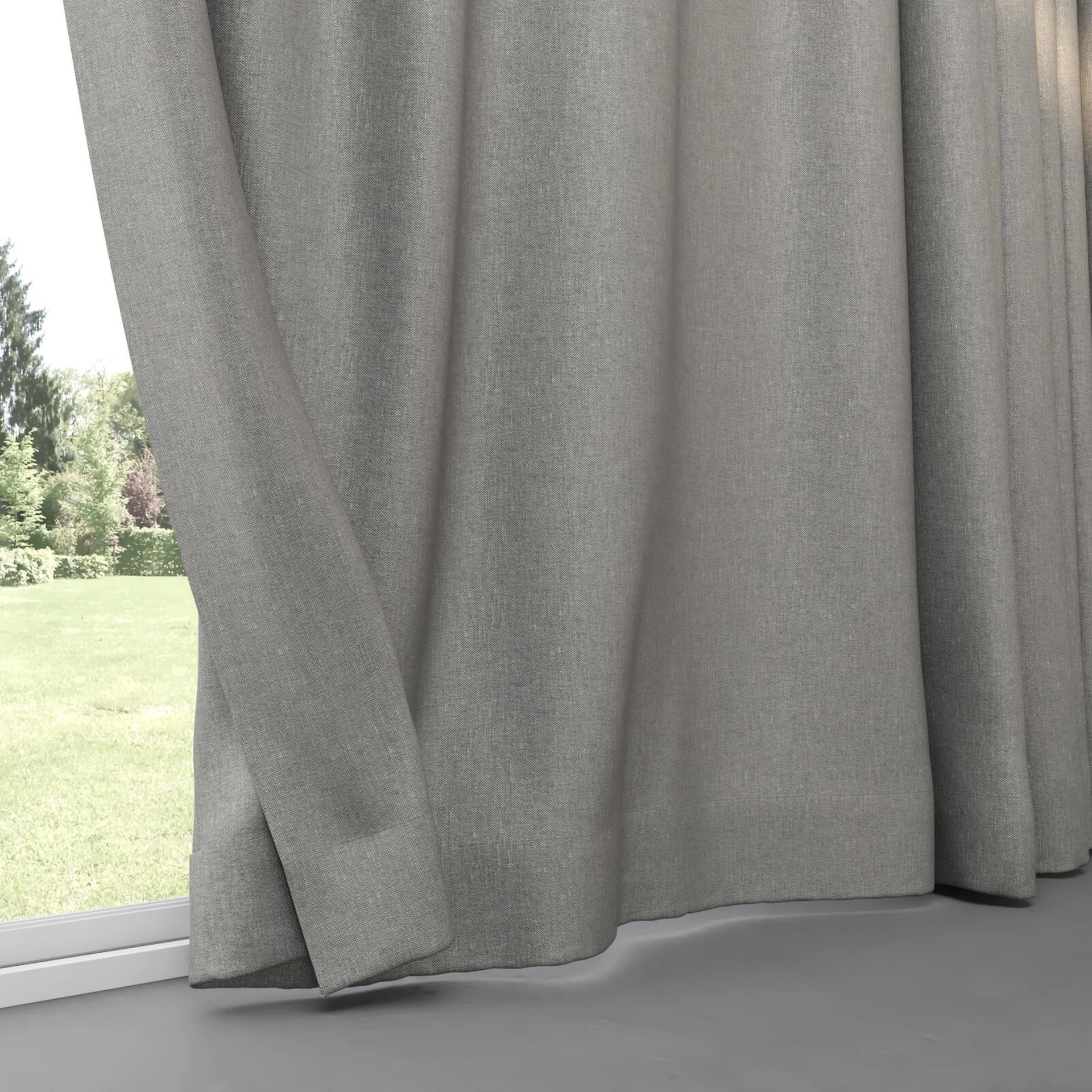 Bottom view of Perfecto Zinc, pinch pleat
