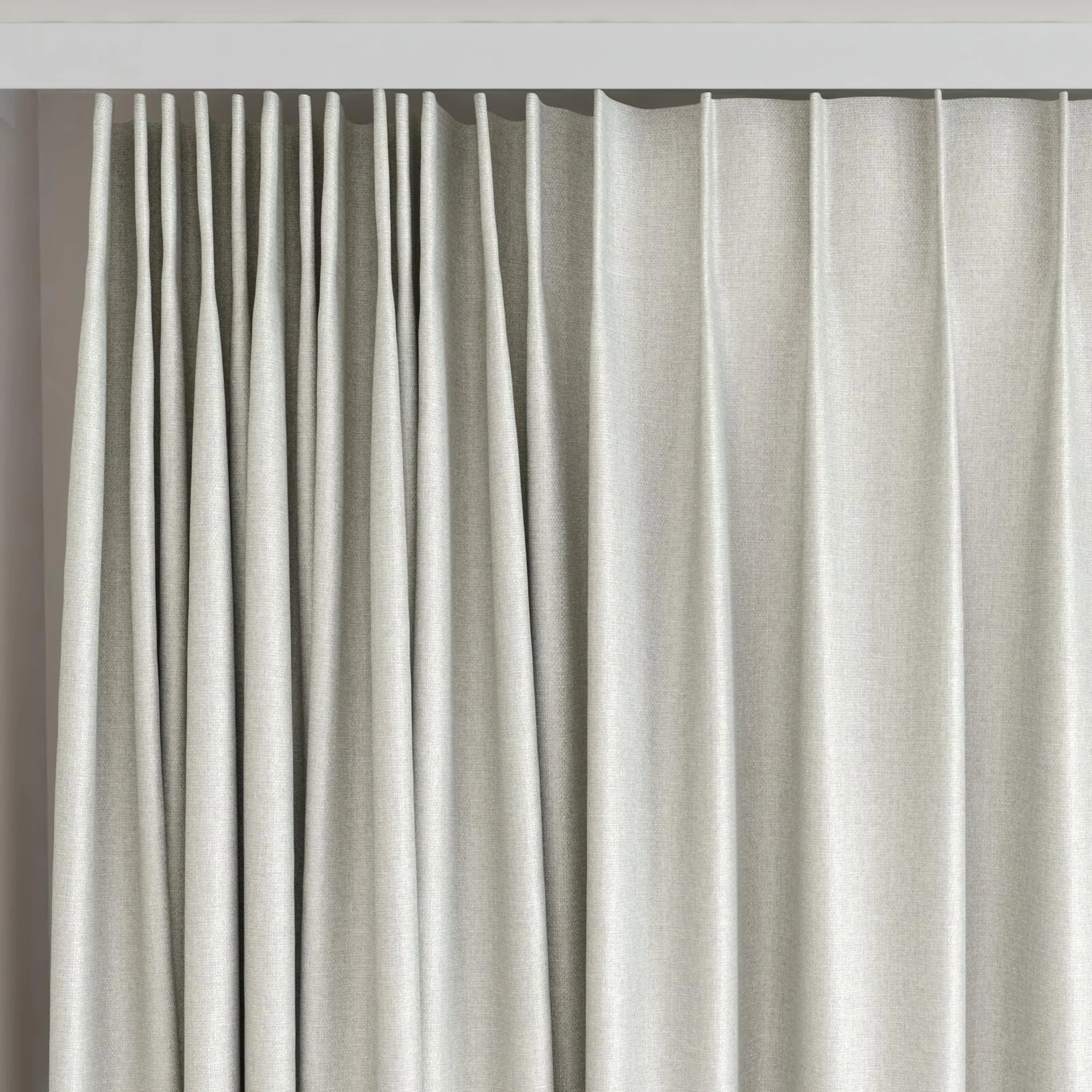 Top view of Jupiter Sesame, on curtain rail