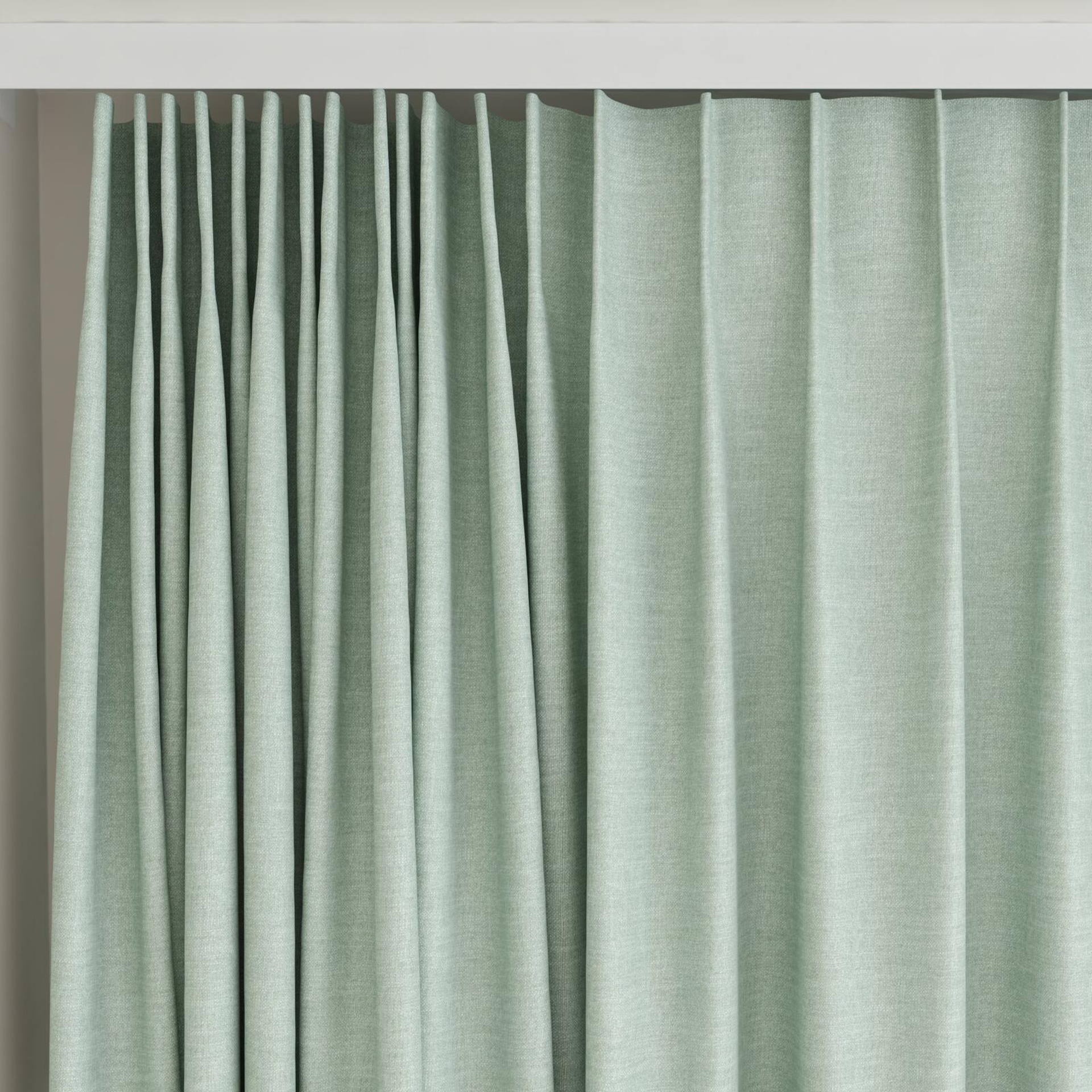 Top view of Casual Oasis, on curtain rail